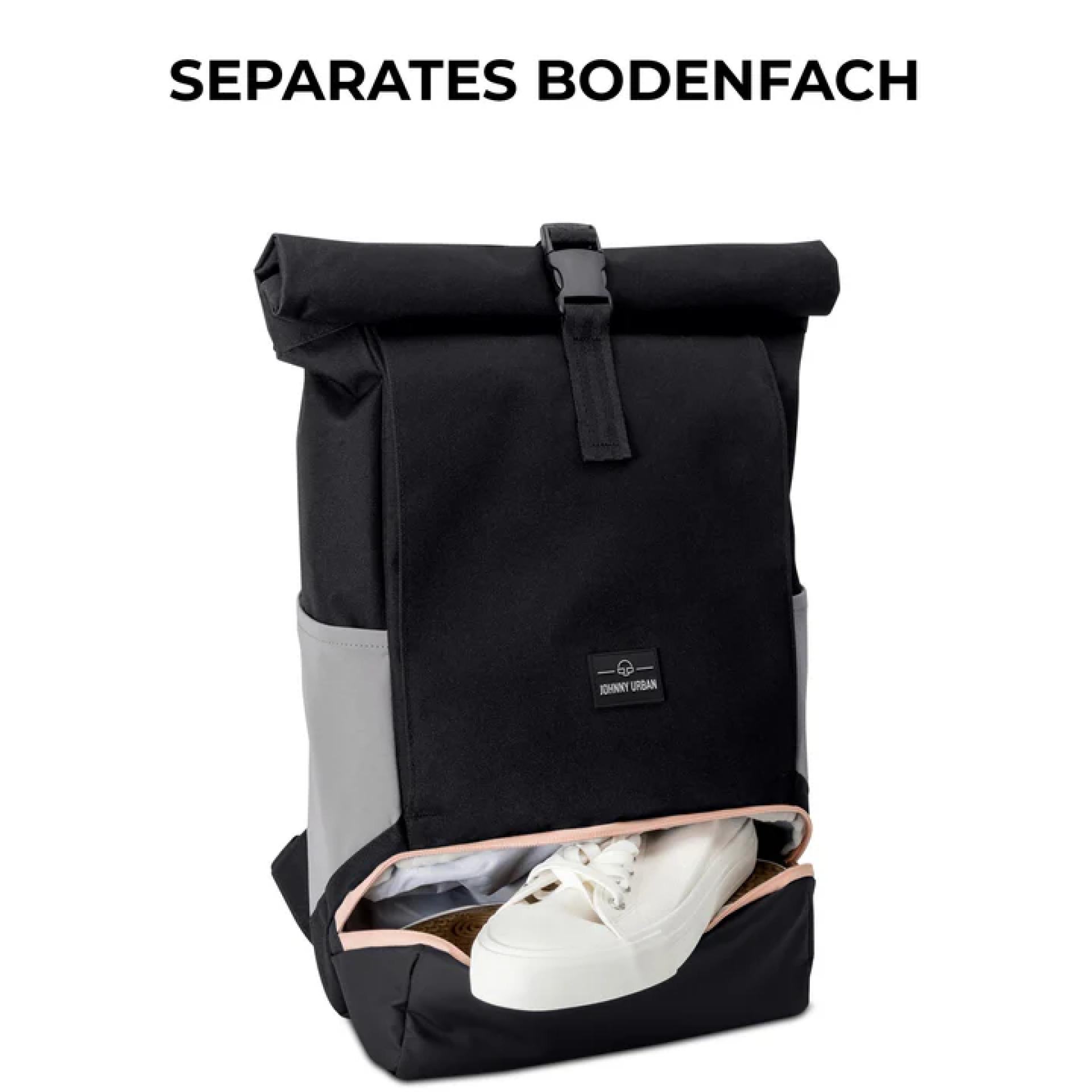 Johnny Urban Allen Medium Rucksack Schwarz-Rosa