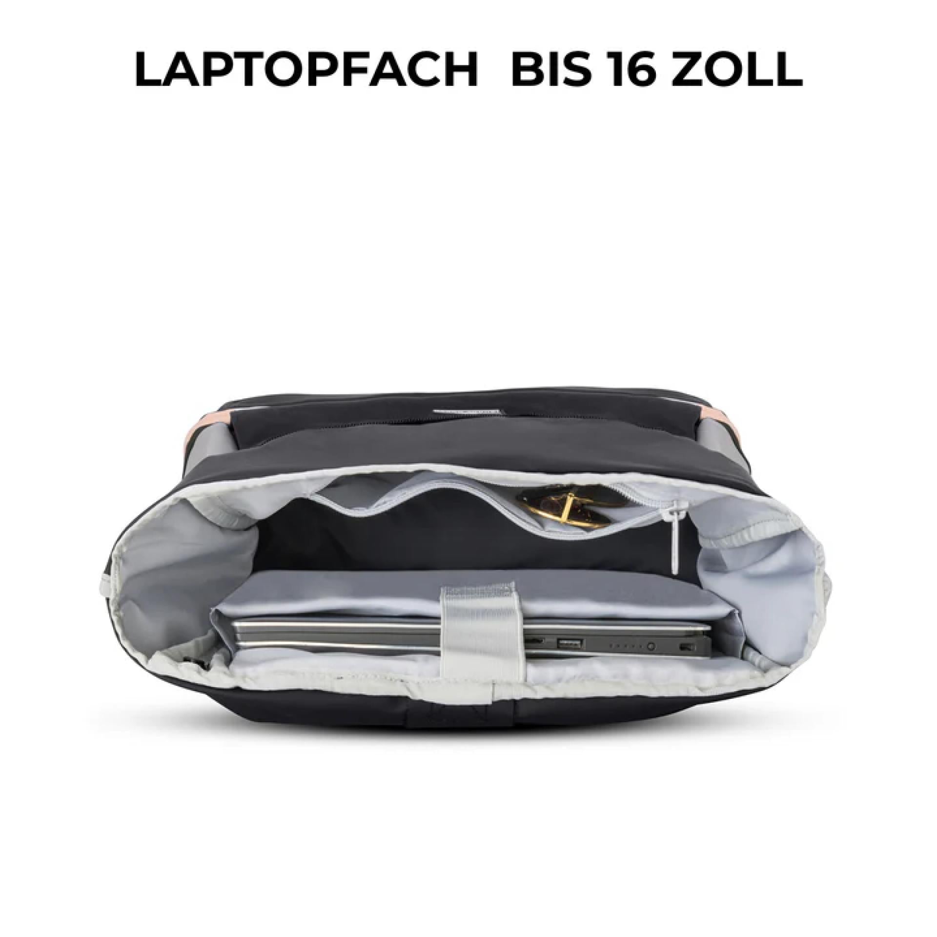 Johnny Urban Allen Medium Rucksack Schwarz-Rosa