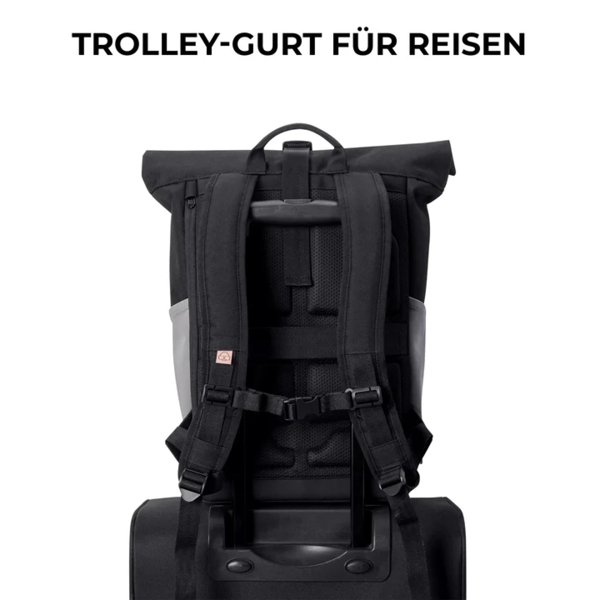 Johnny Urban Allen Medium Rucksack Schwarz-Rosa