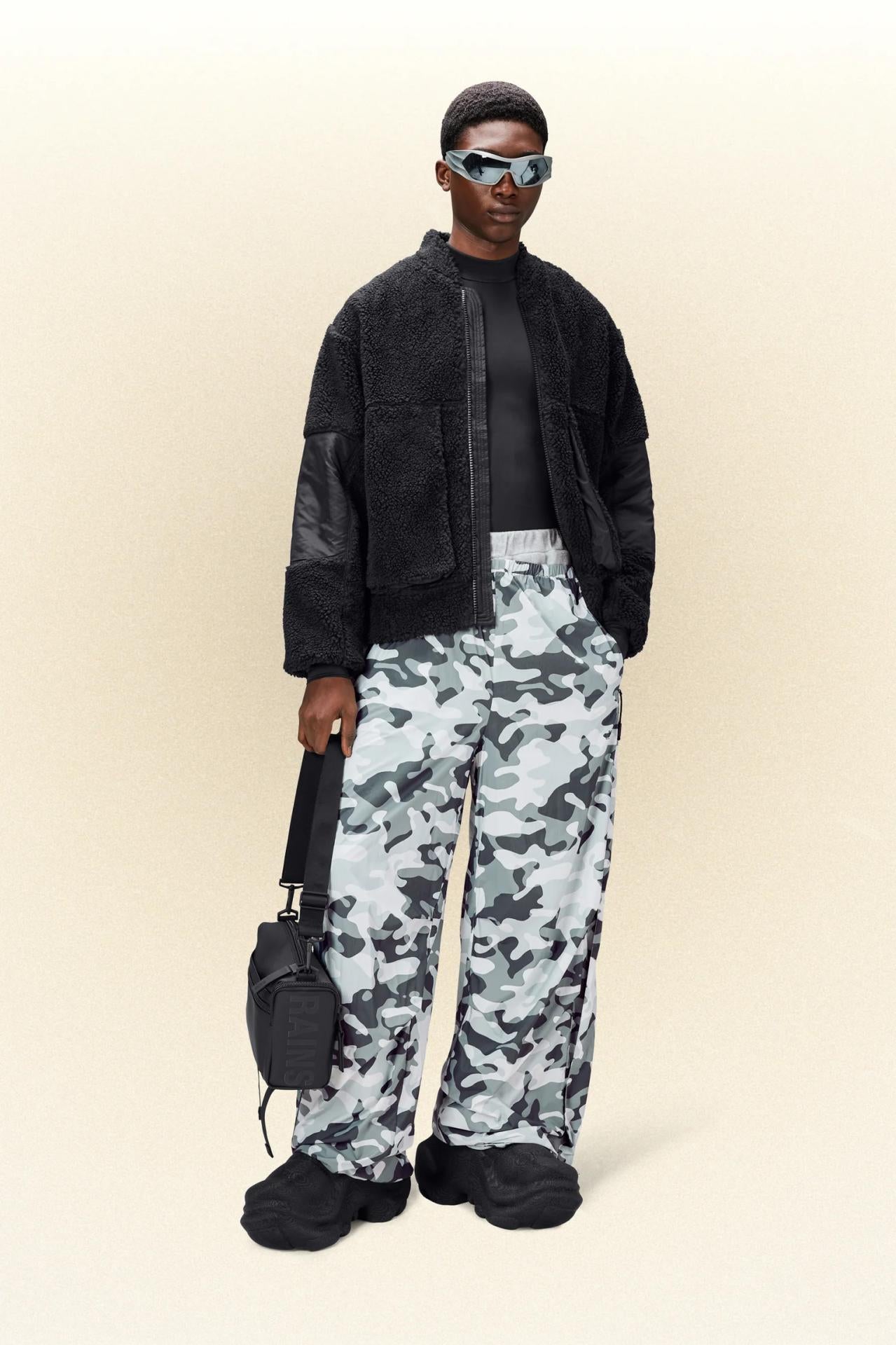 Rains Kofu Fleece Bomber Jacket - Größe XL - Variante: Black