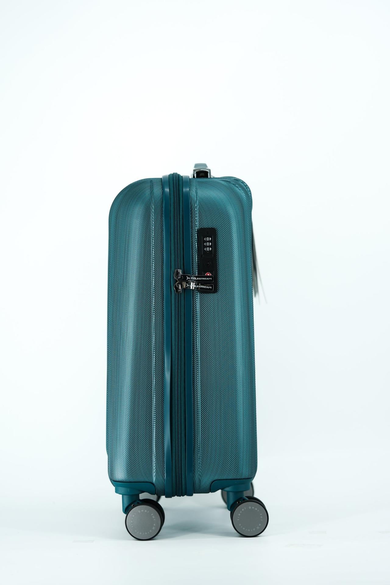 POLESTREAM Moonrock Hartschalen Trolley 100% Polycarbonat deepsea green brushed klein 55 cm