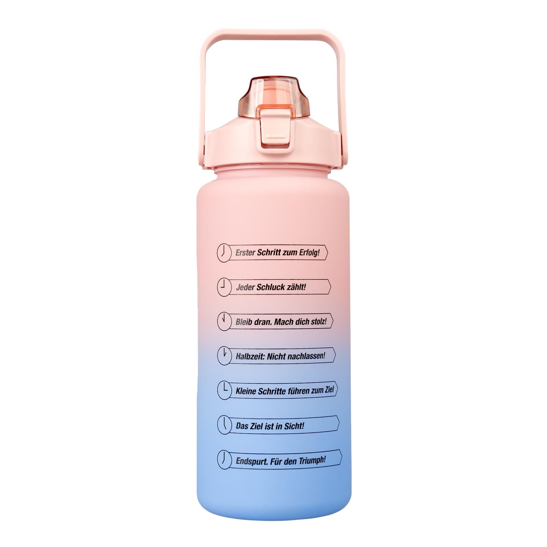 Motiwater Trinkflasche 2 L Rosa / Blau