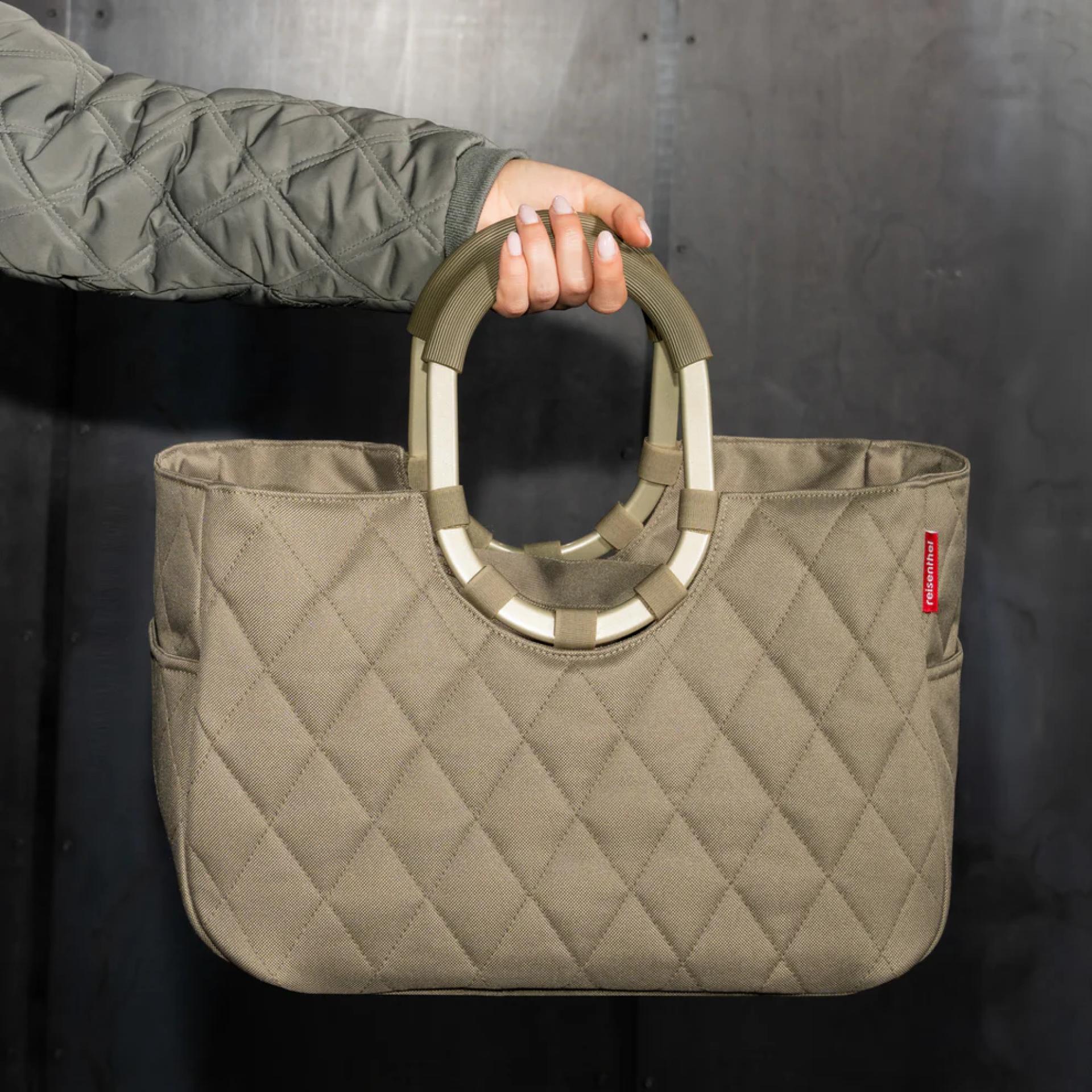 Reisenthel loopshopper M frame rhombus olive