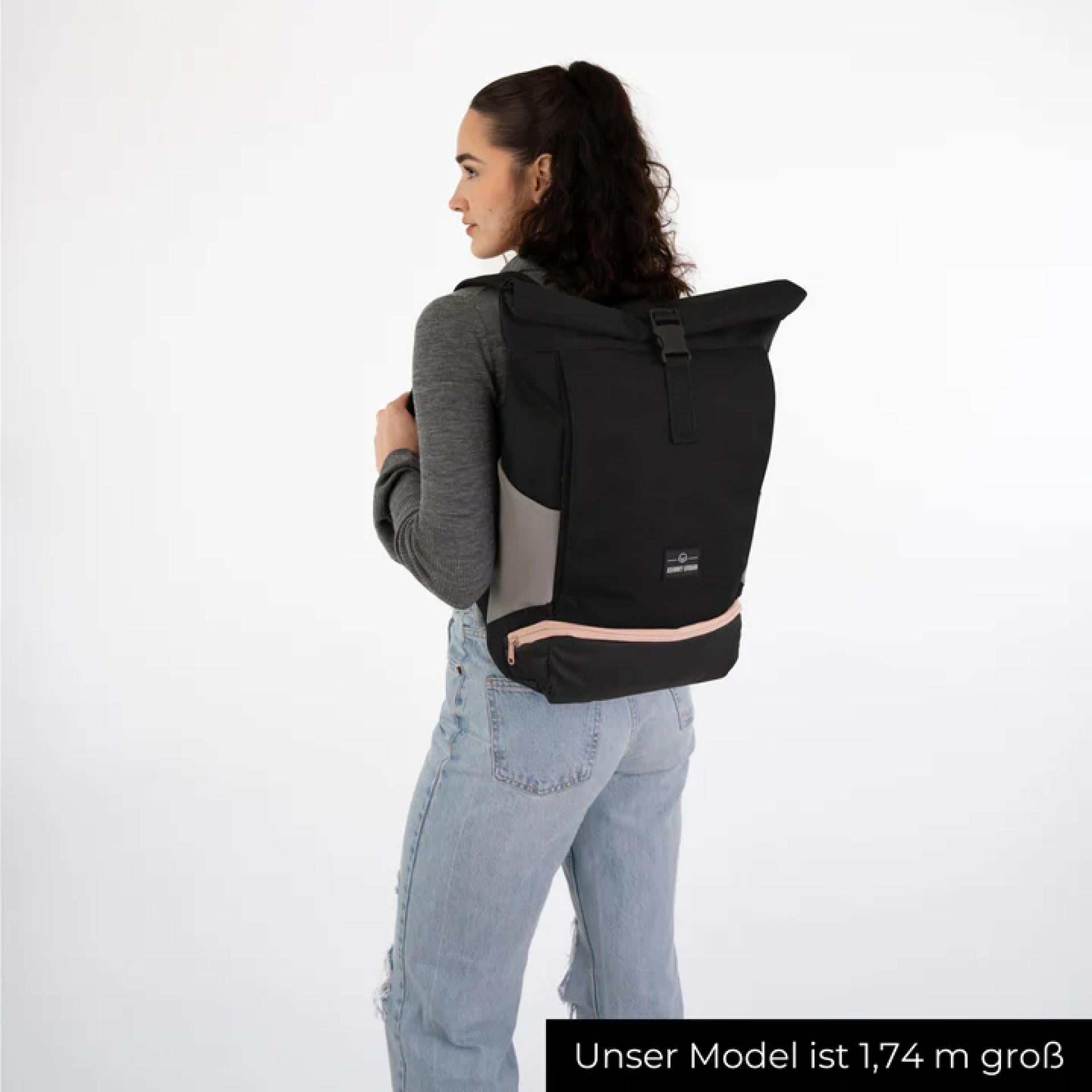 Johnny Urban Allen Medium Rucksack Schwarz-Rosa