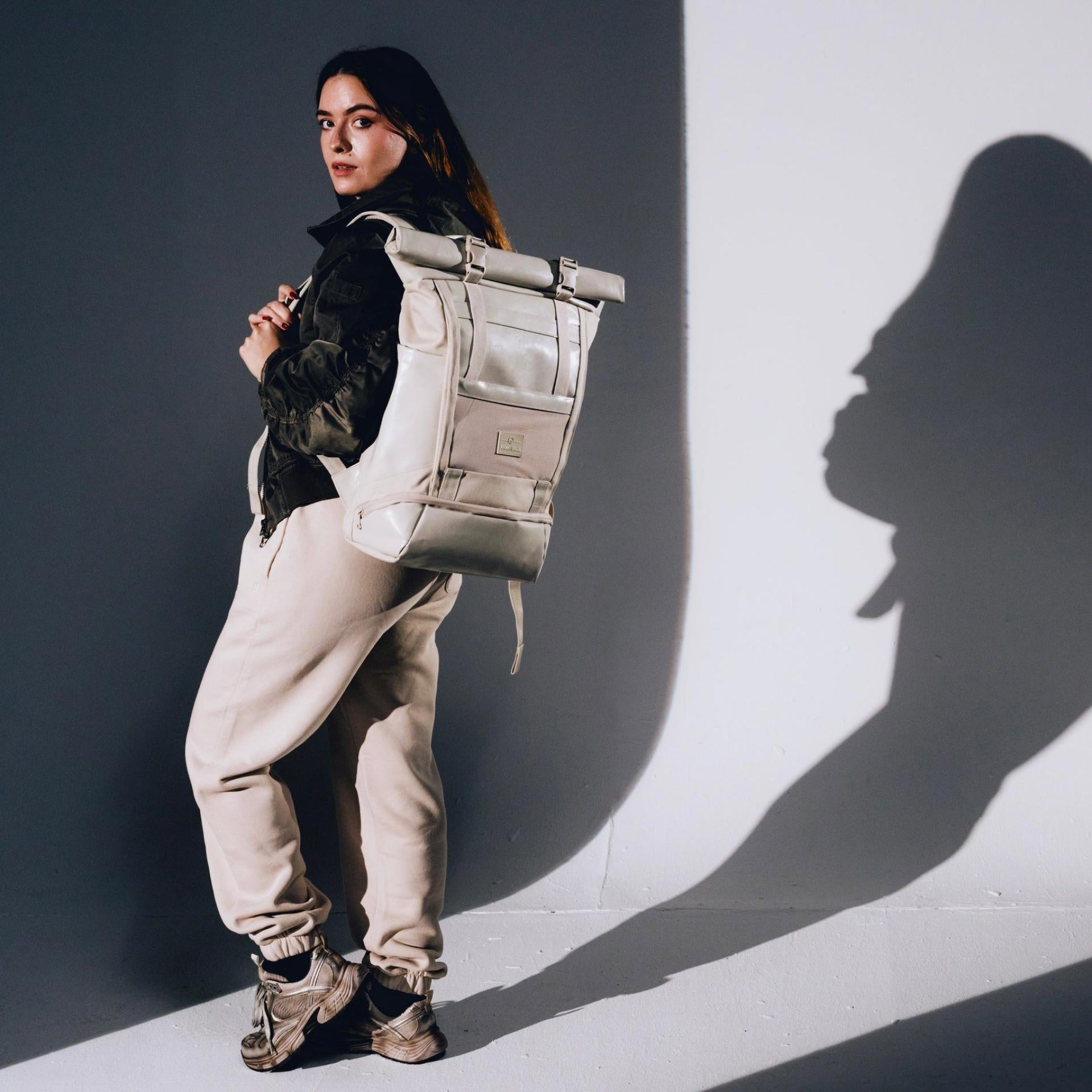 Johnny Urban Ashton Rolltop Rucksack Sand