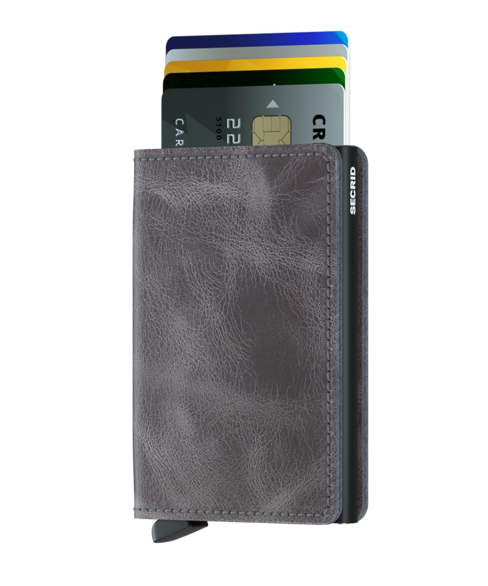 Kartenetui SECRID Slimwallet - Farbe: Vintage Grey-Black