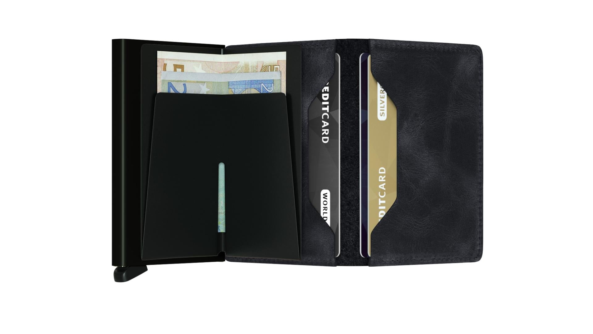 Kartenetui SECRID Slimwallet - Farbe: Black Vintage