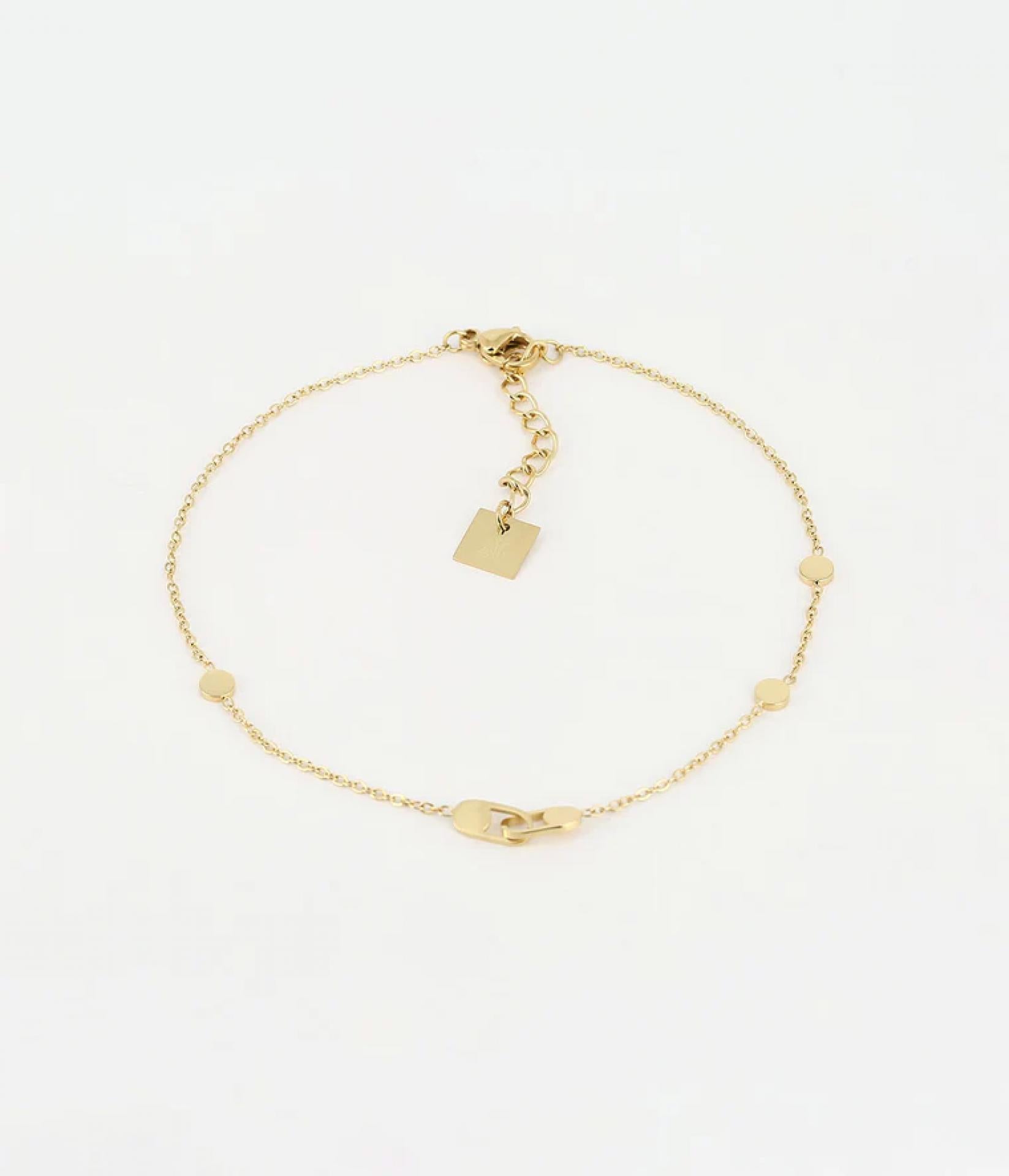 Zag Bijoux ANKLE SHORT GOLDEN STEEL 21cm+3