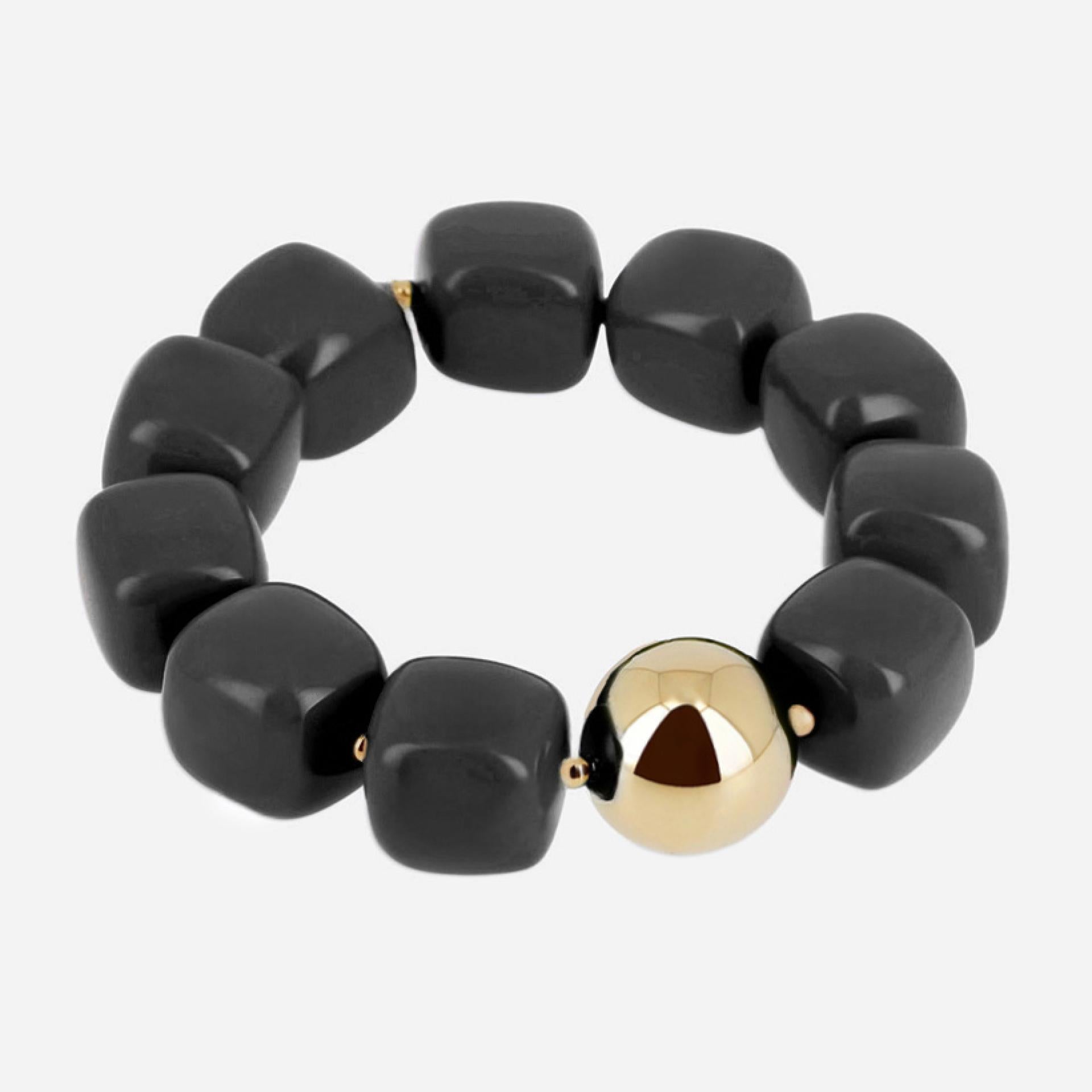 BRACELET REGLABLE ACIER DORE