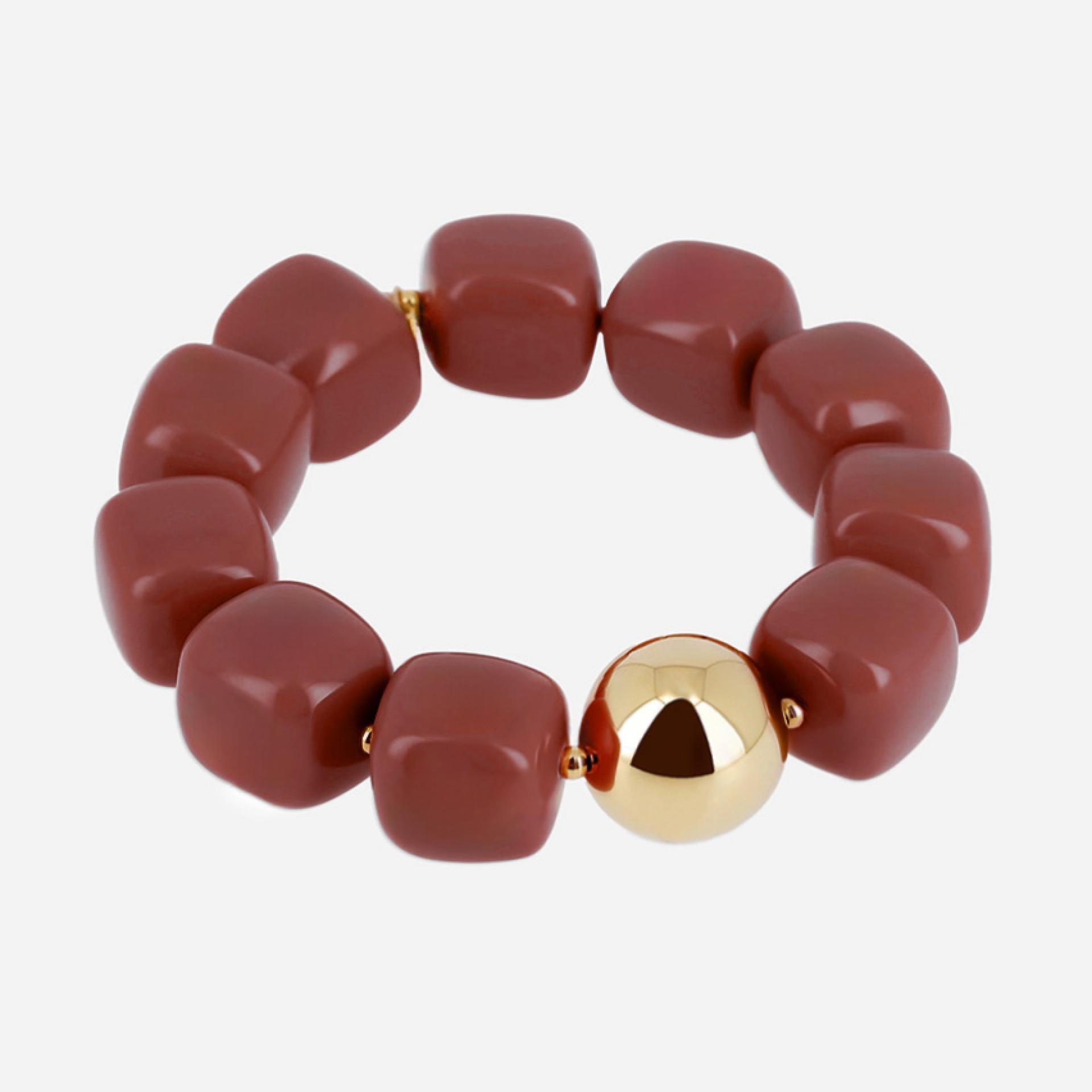 Zag Bijoux Armband REGLABLE ACIER 20k vergoldet