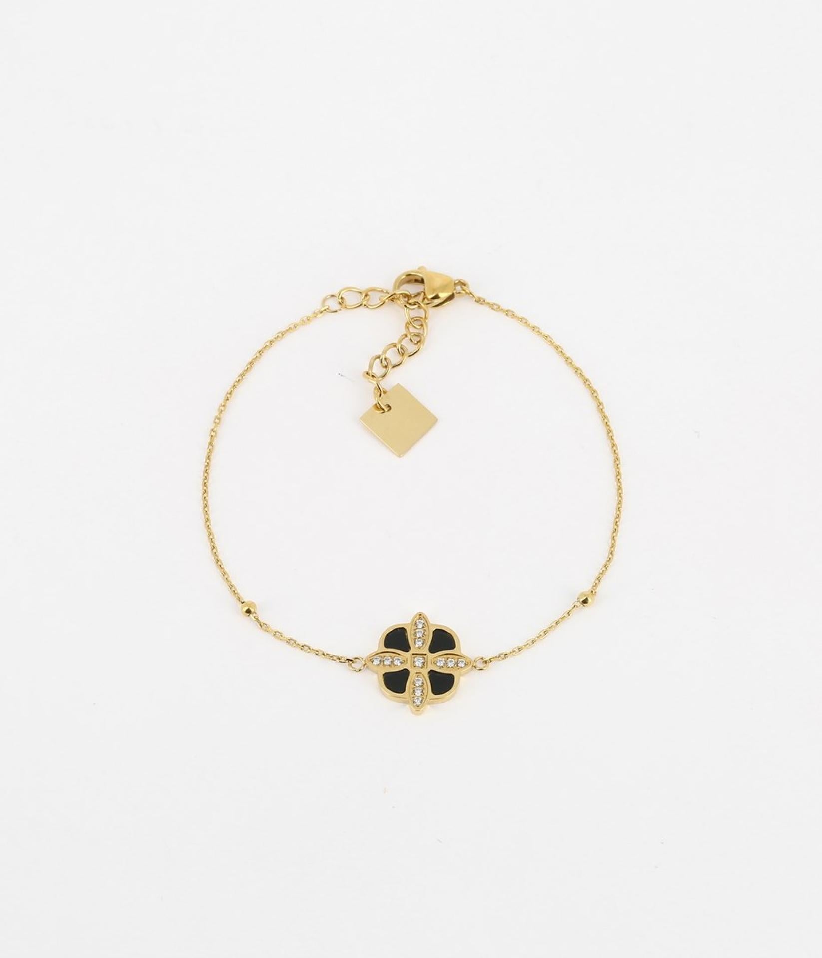 Zag Bijoux Armband Chambord Gold/schwarzer Onyx
