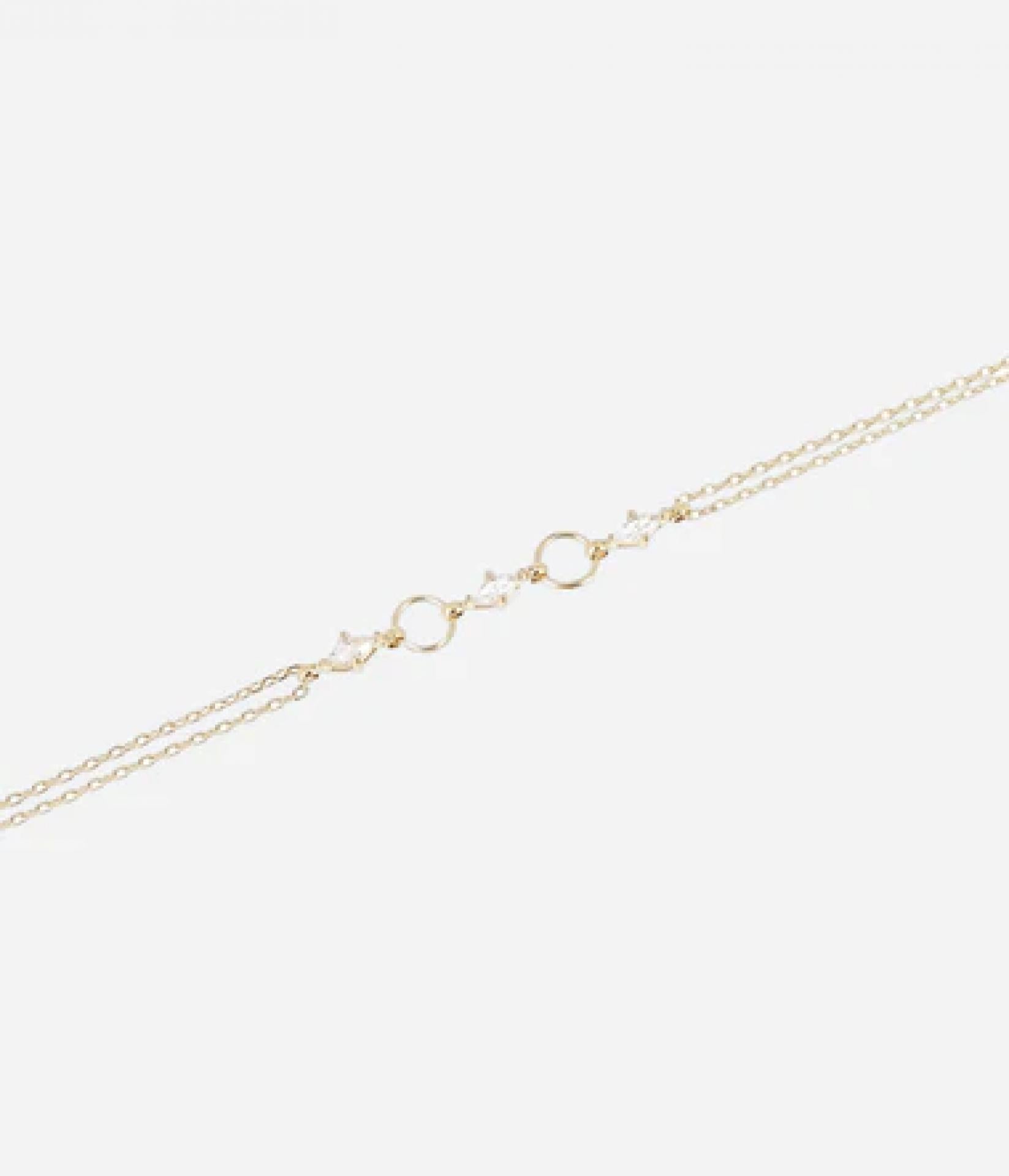 Zag Bijoux Armband Deneba Vergoldeter Stahl zirconium sertis 15+3cm