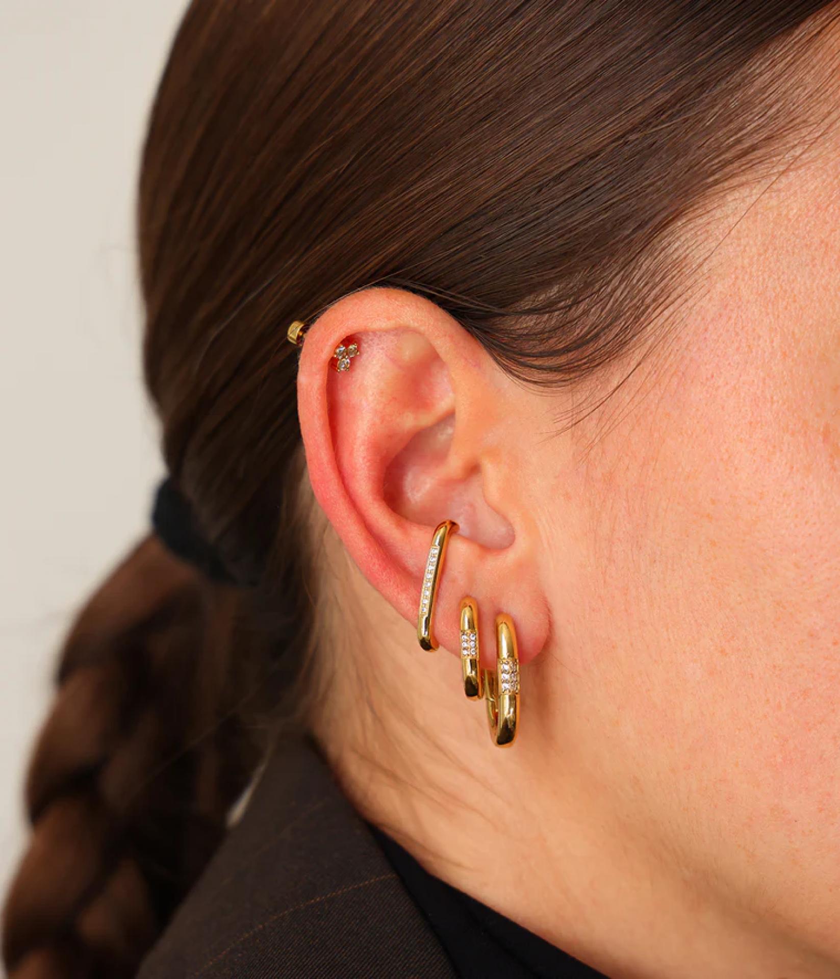 Zag Bijoux einzel Piercing Edelstahl 18kVergoldet