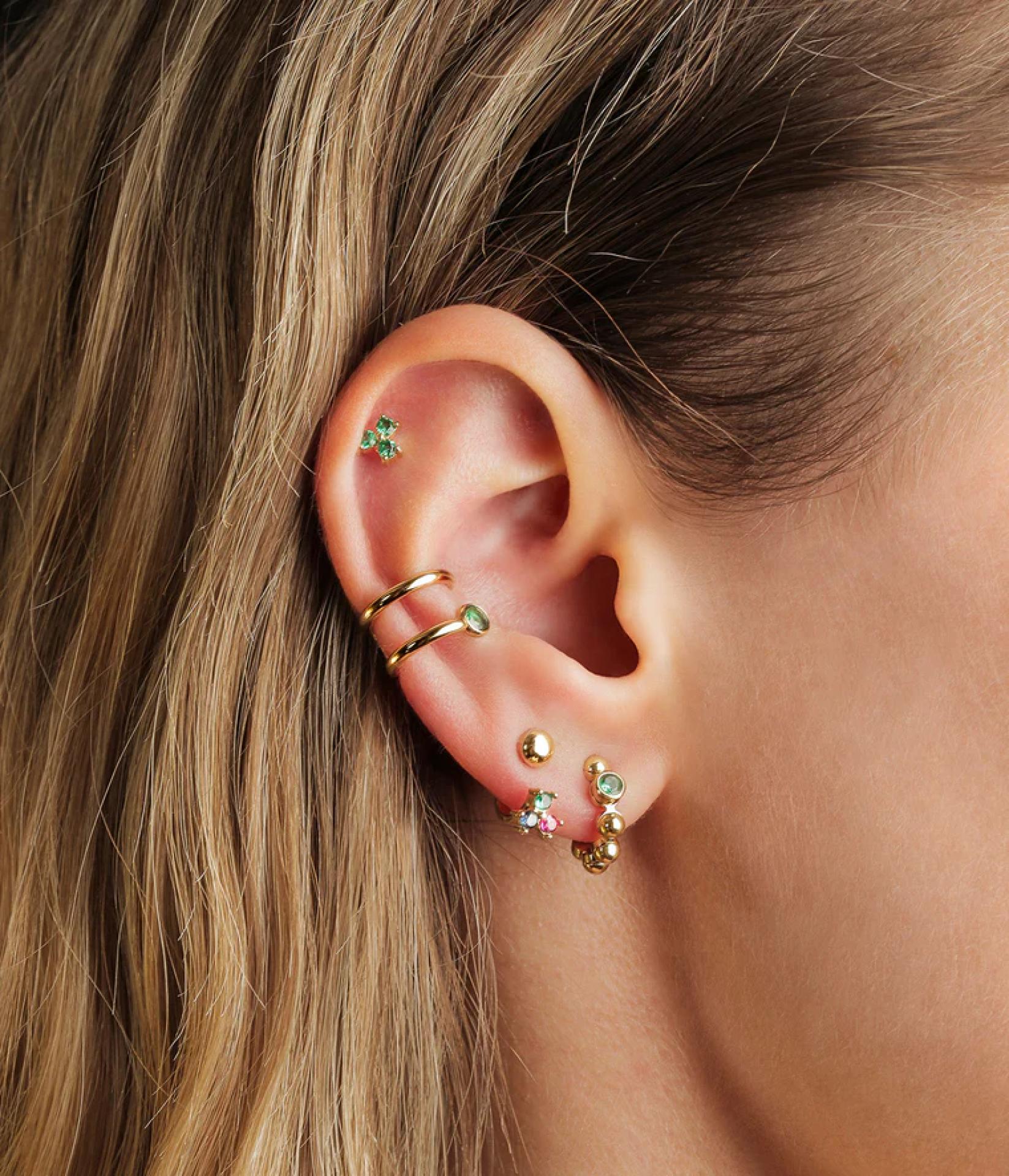 Zag Bijoux einzel Piercing Edelstahl 18kVergoldet