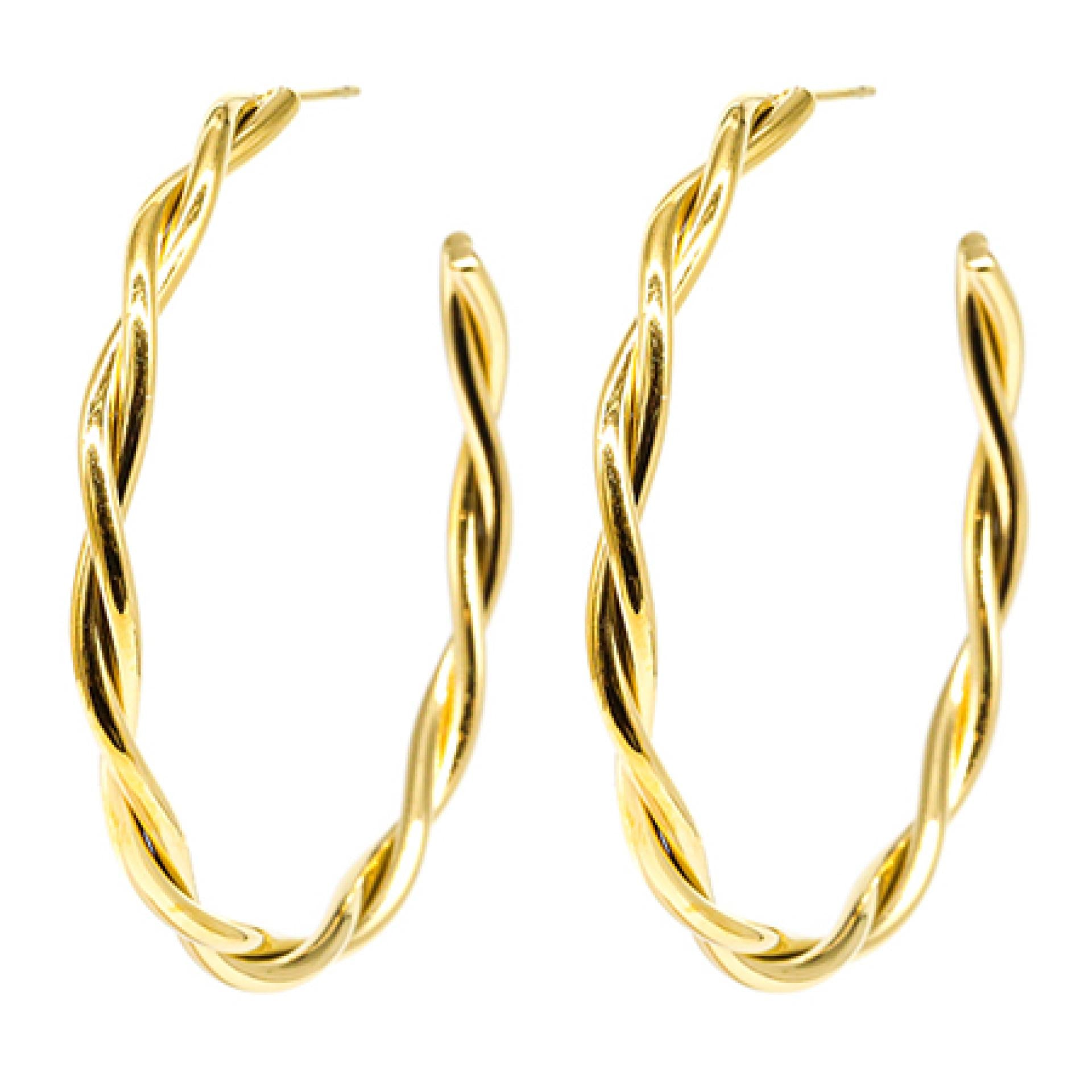 BOUCLE D OREILLECREOLE ACIERDORE 50mm