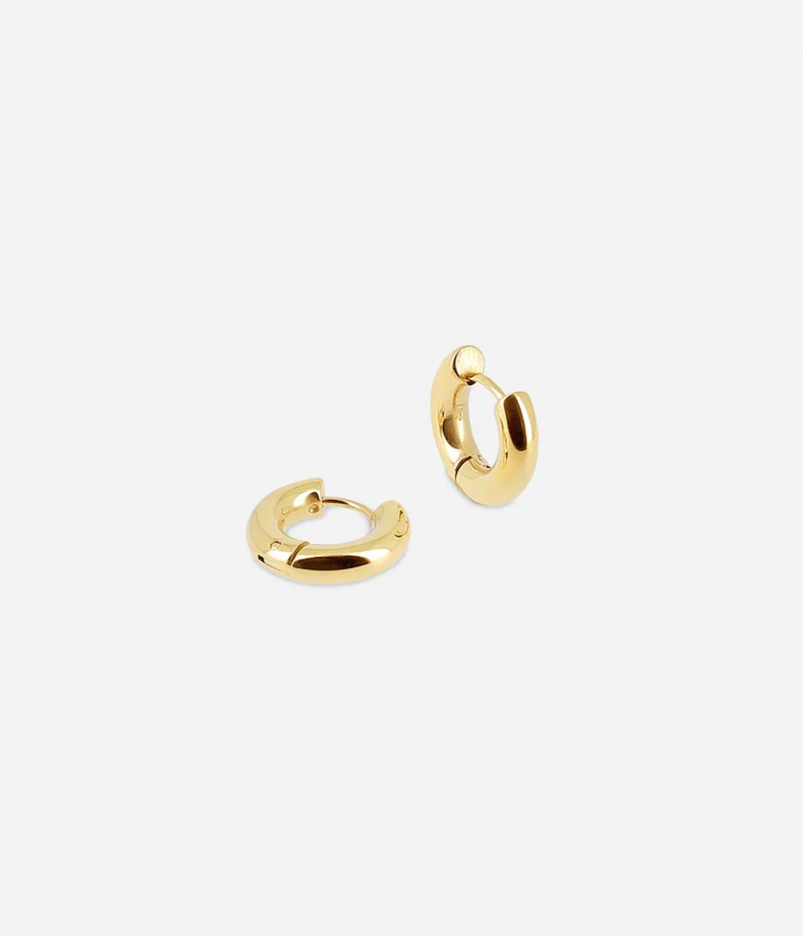 Zag Bijoux Ohrring Round Vergoldeter Stahl 4X8
