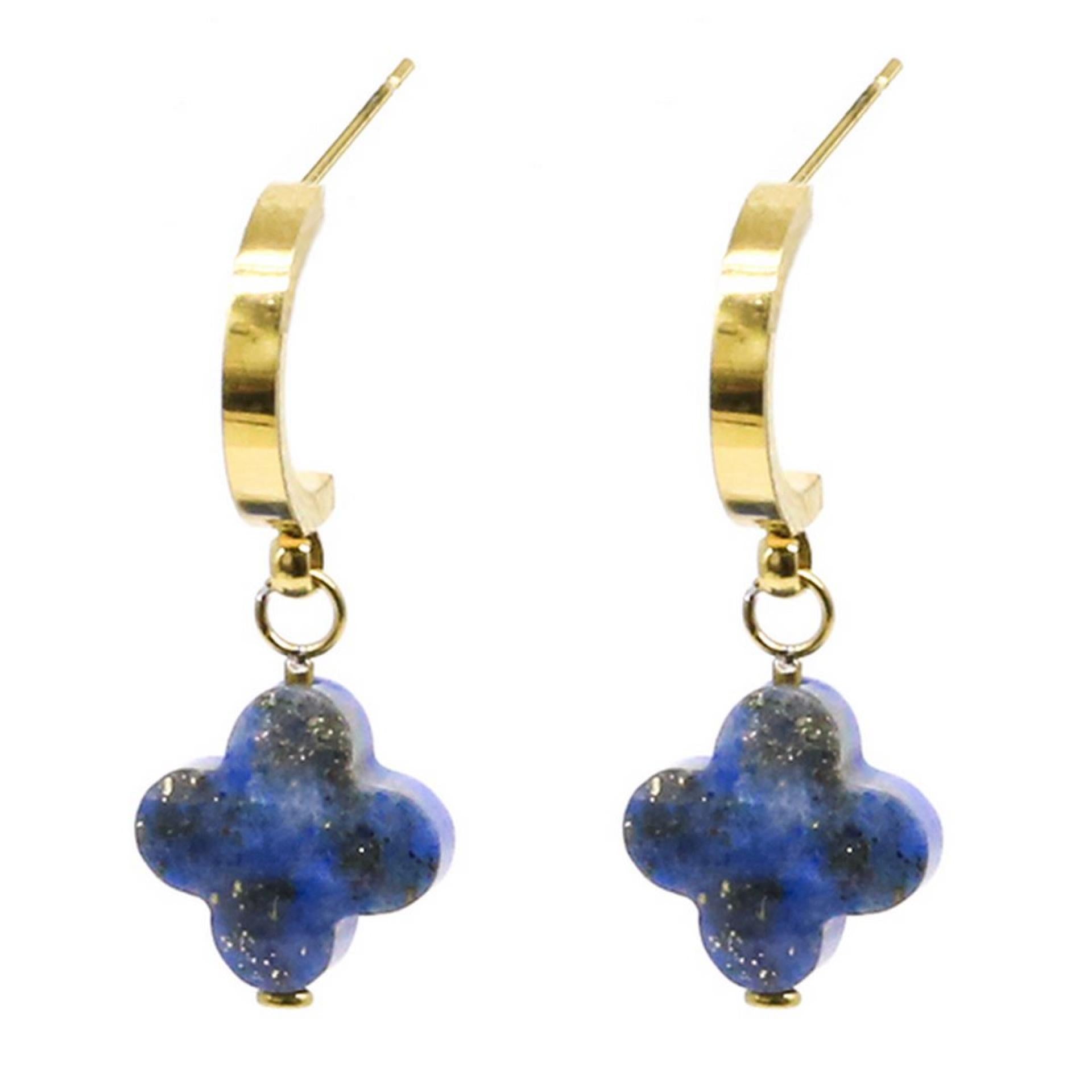 Zag Bijoux Ohrringe Velasquez gold/blauer Lapislazuli