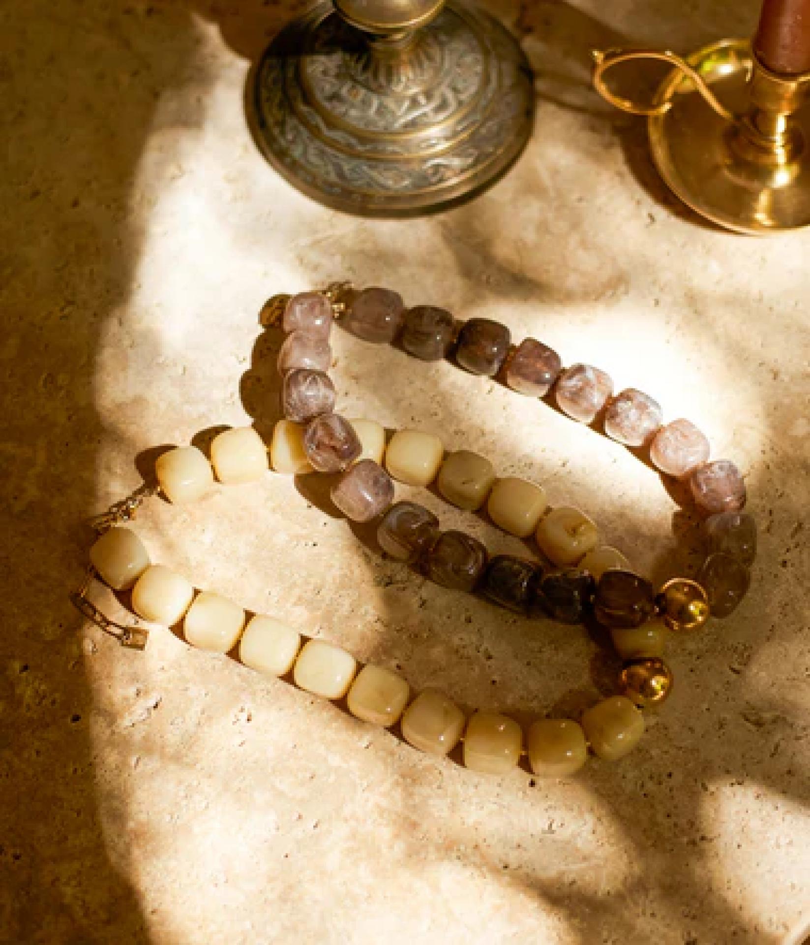 Zag Bijoux Kette Oedipe Vergoldeter Stahl resine 40+5cm