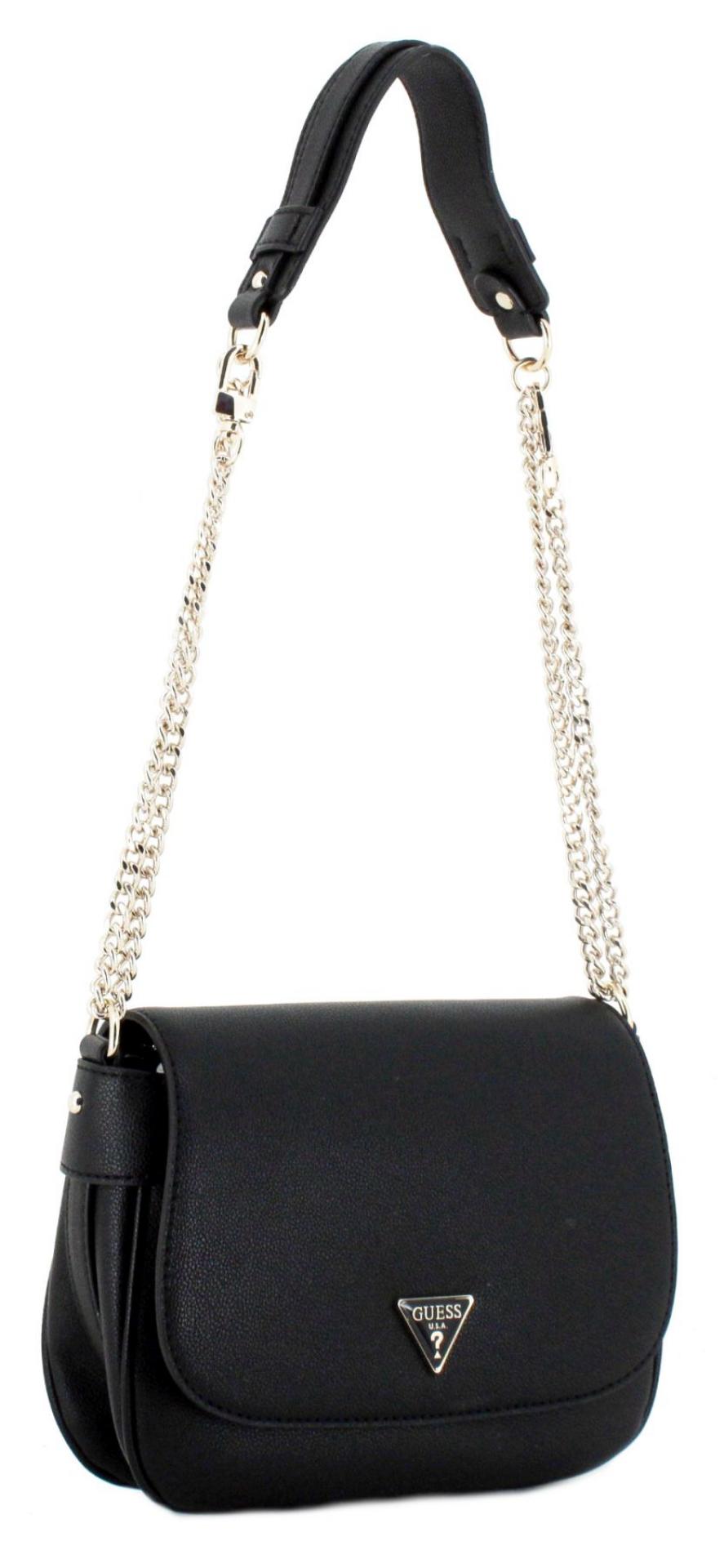 Guess Fedora Flap Schultertasche Schwarz