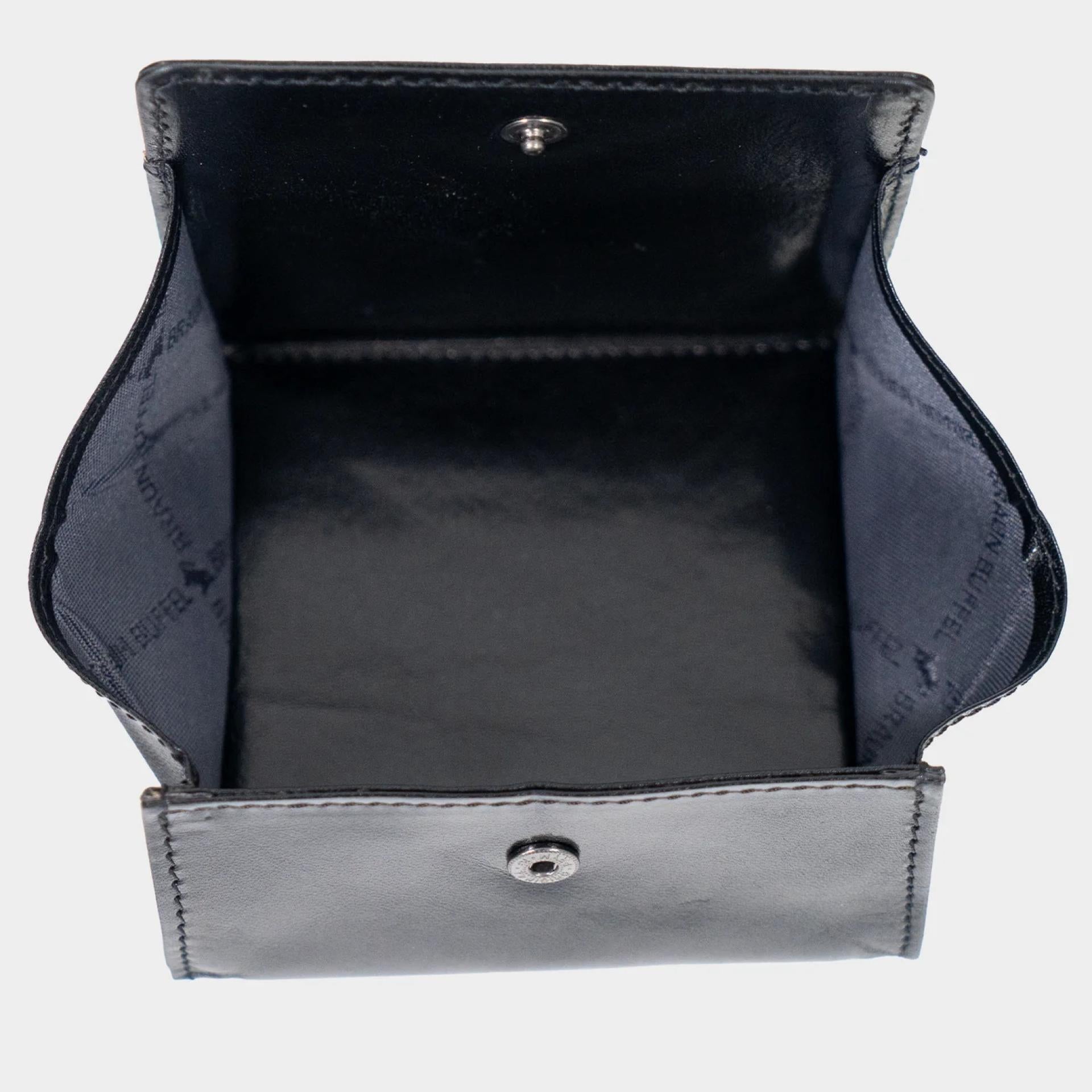 Braun Büffel COUNTRY Rindleder Geldbörse 6CS Wiener Schachtel 10 cm x 9,5 cm x 2 cm schwarz