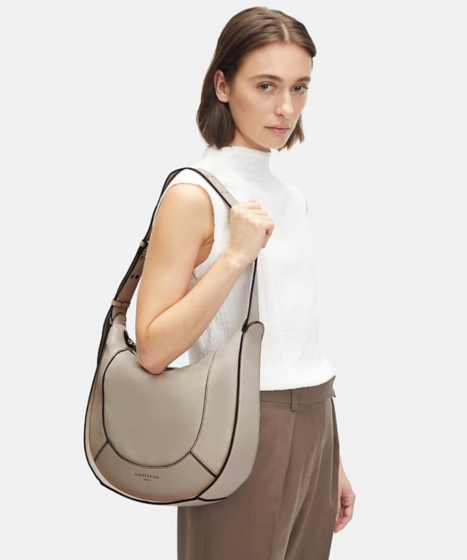 Liebeskind Berlin Schultertasche Alma Hobo M almond milk