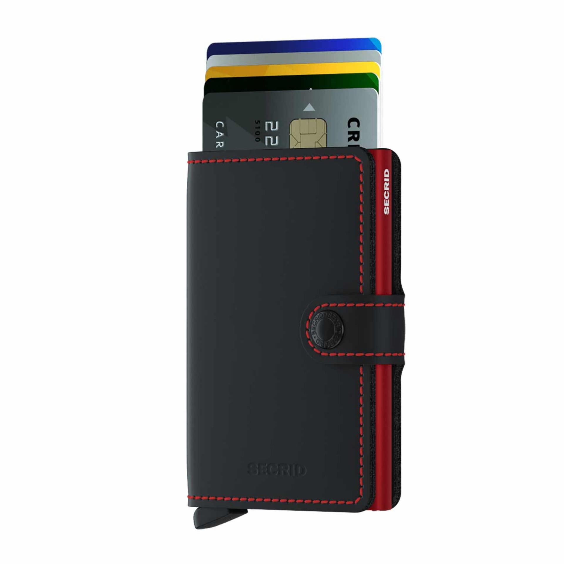 Secrid Miniwallet Matte Black & Red