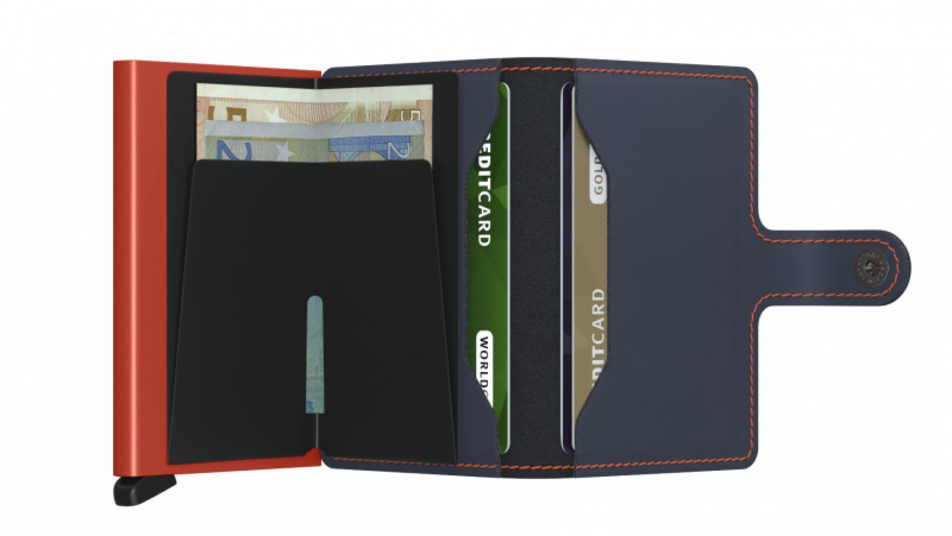 Secrid Miniwallet Matte Nightblue Orange