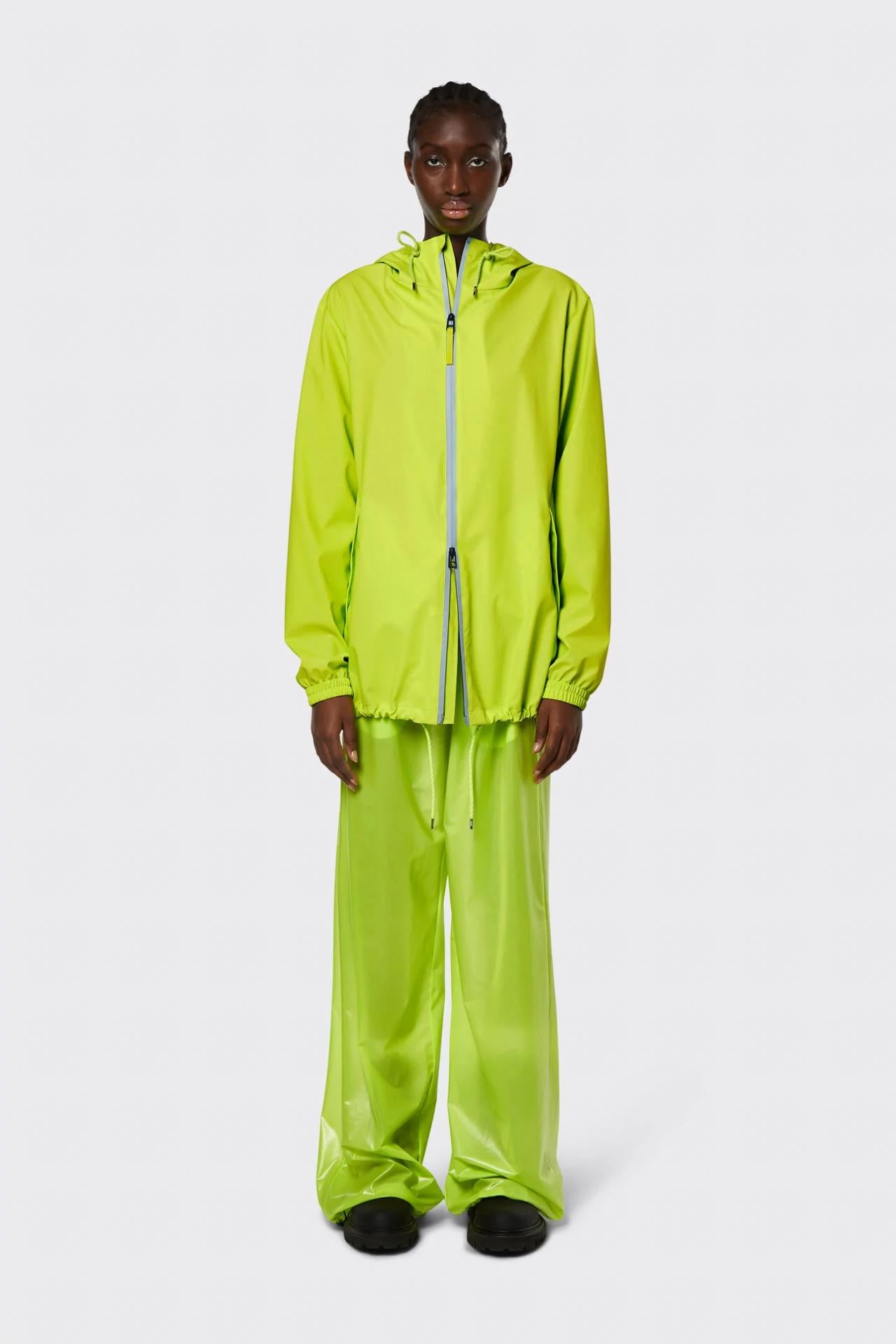 Rains Storm Breaker Reflective Digital Lime XL