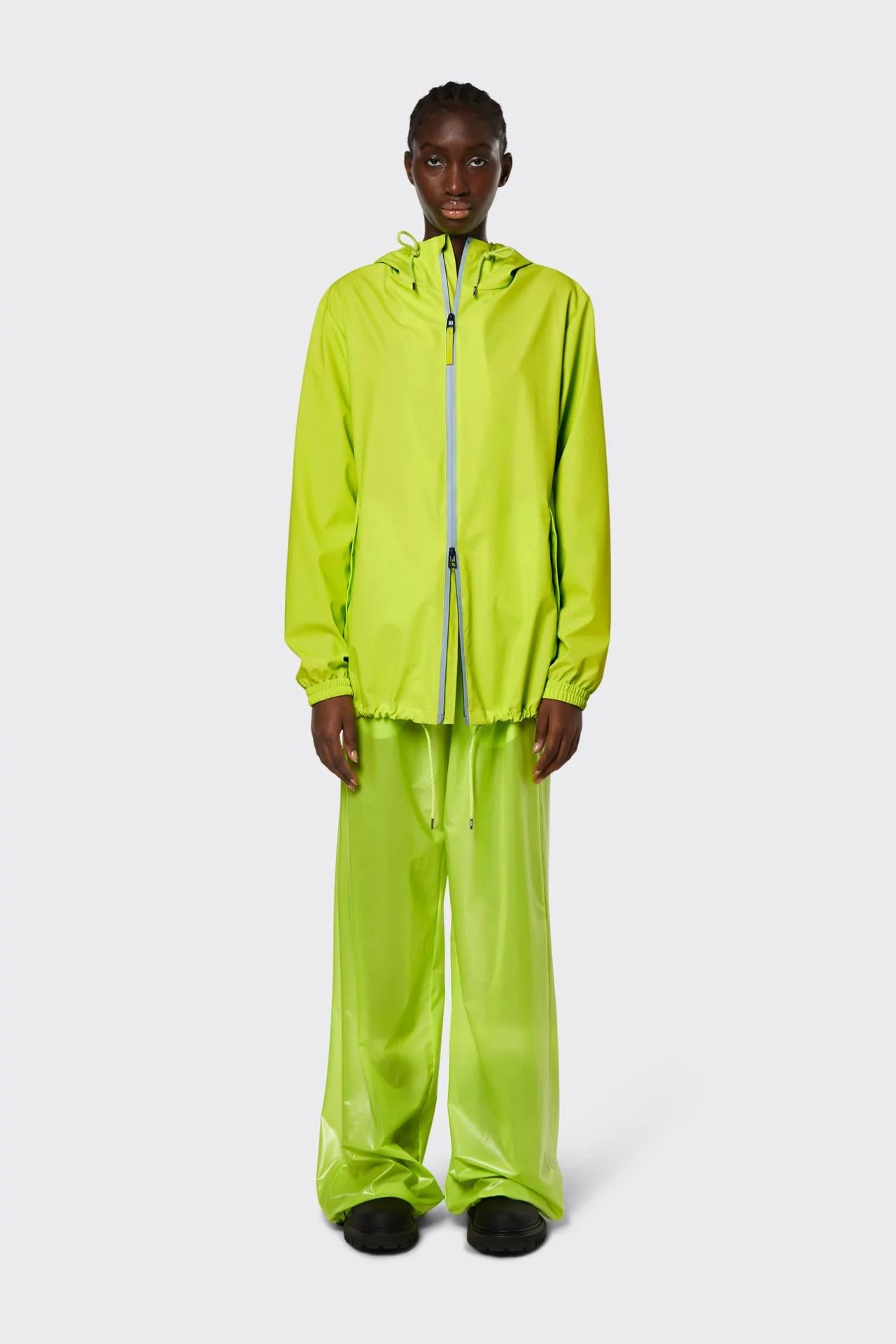 Rains Storm Breaker Reflective Digital Lime XS
