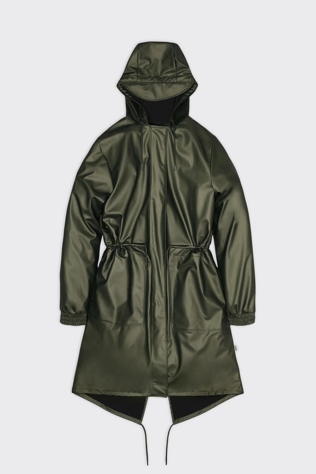 Rains Winter Jacke S String W Parka Evergreen