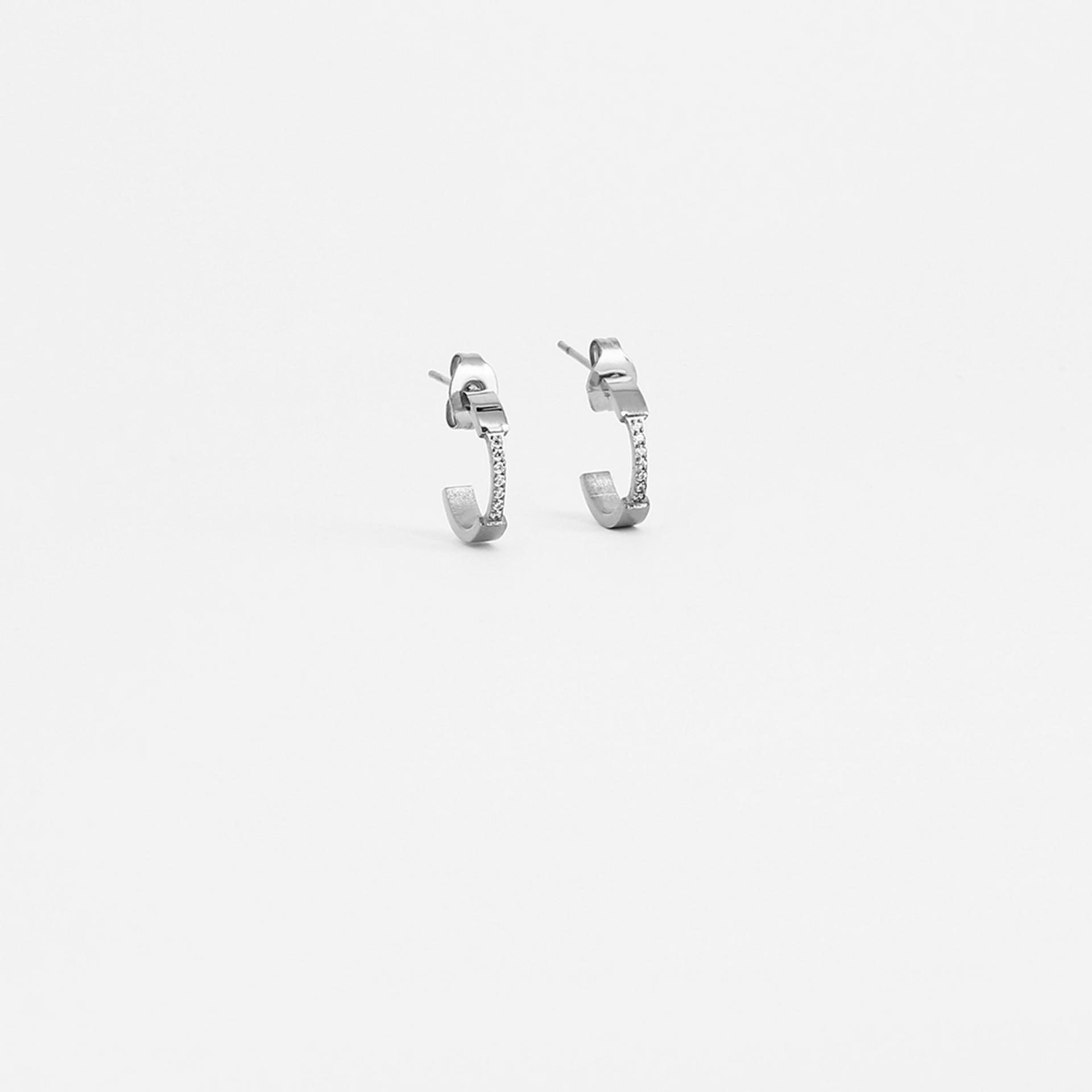 Zag Bijoux BOUCLES D OREILLES-EARRING - ACIER blanc - steel white