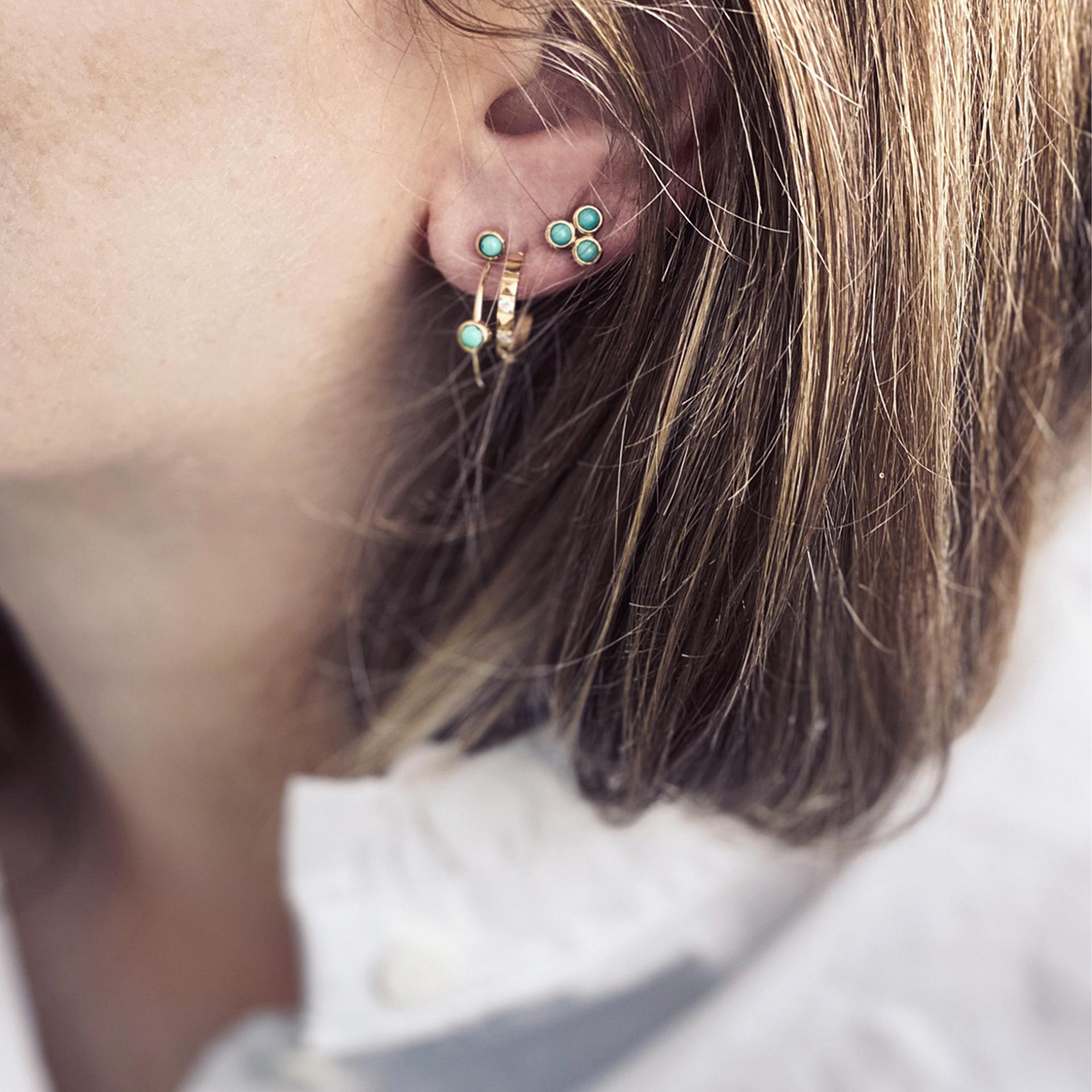 Zag Bijoux BOUCLES D OREILLES-EARRING - ACIER blanc - steel white