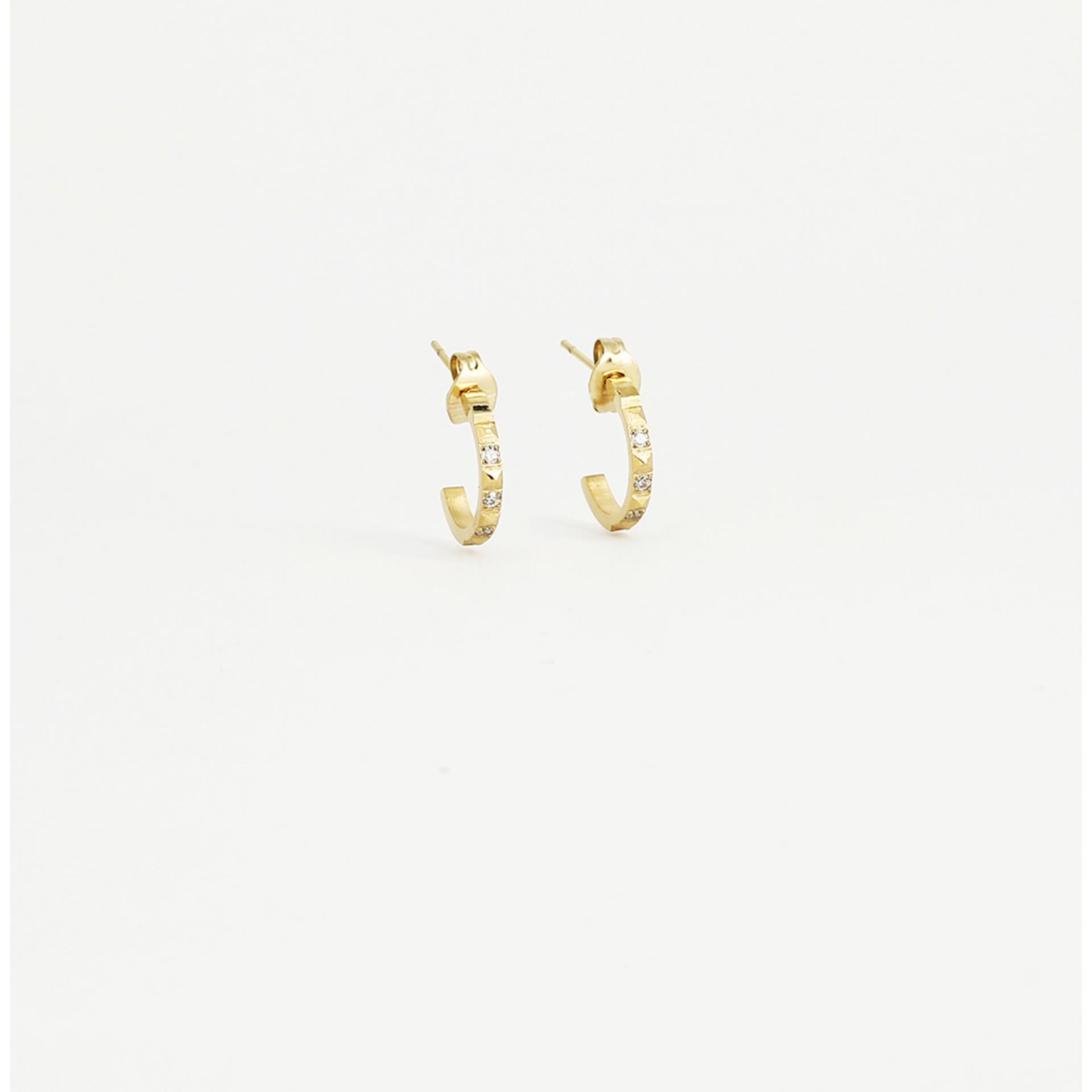 Zag Bijoux BOUCLES D OREILLES-EARRING - DORE blanc - gold white