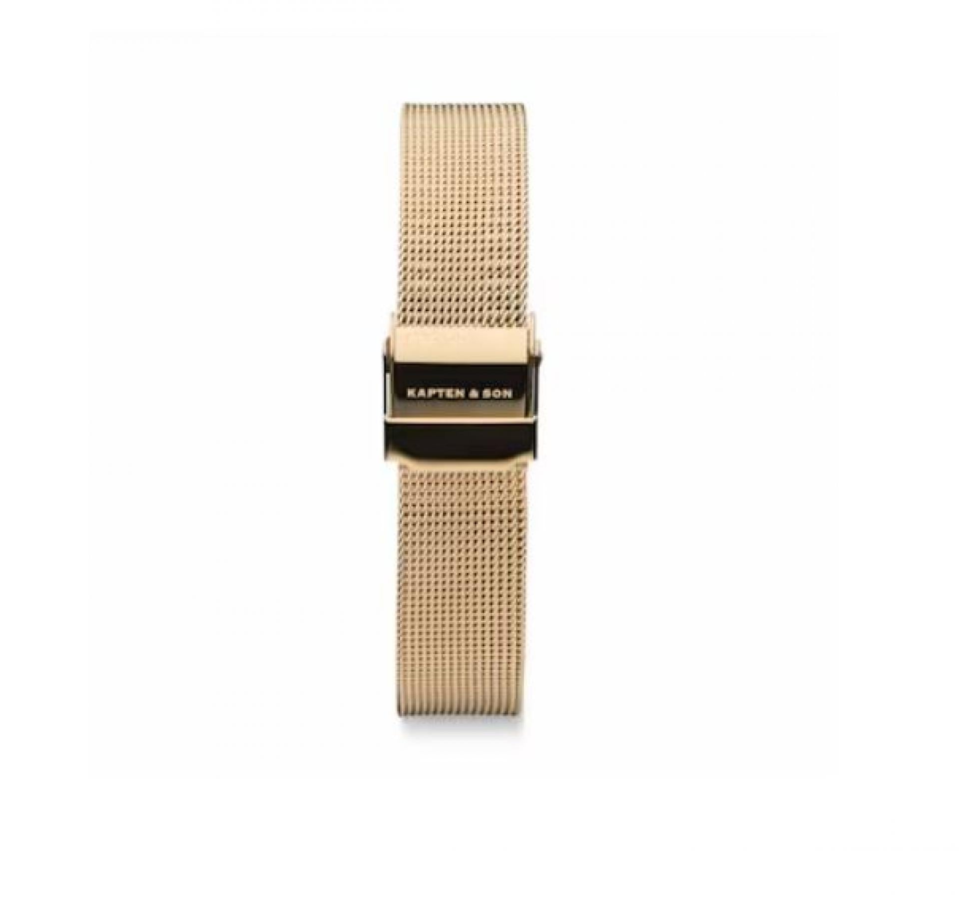 Kapten & Son Uhrenarmband Grace 16mm Mesh - Gold
