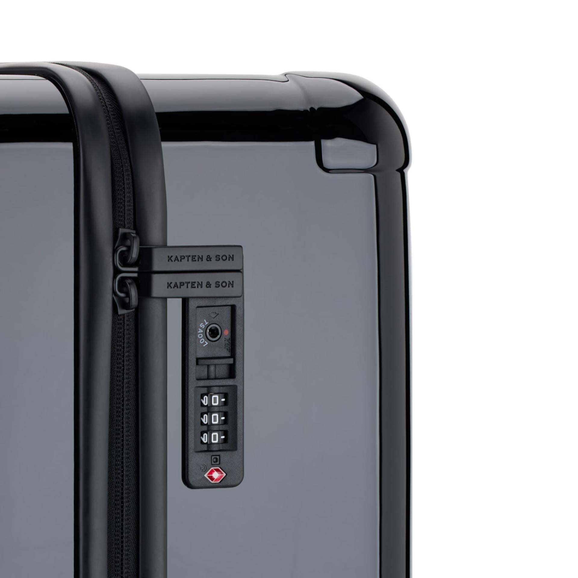 Kapten & Son Hartschalen Koffer Polycarbonat Heathrow Essential Check In All Black