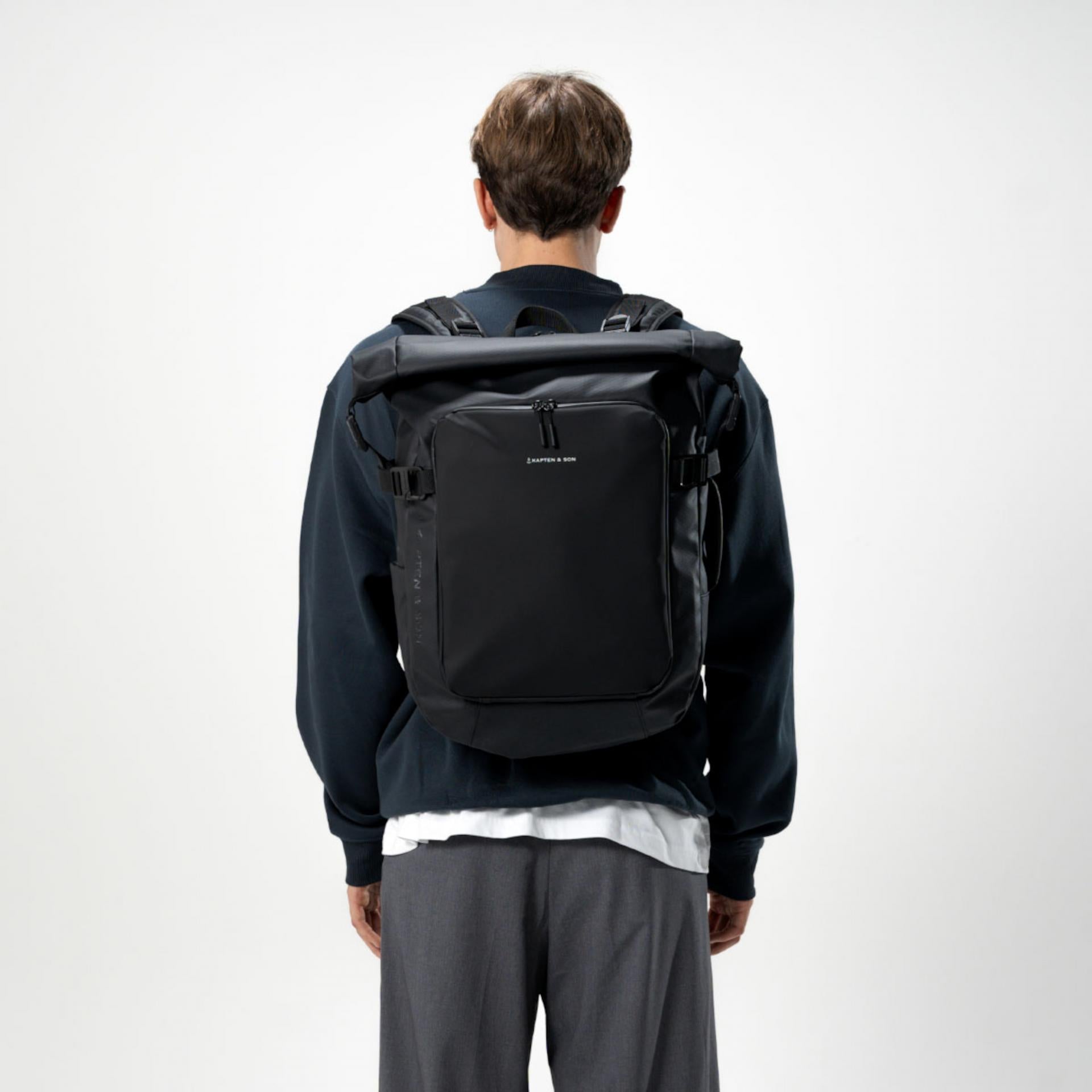 Kapten and Son Rucksack LISBON ALL BLACK