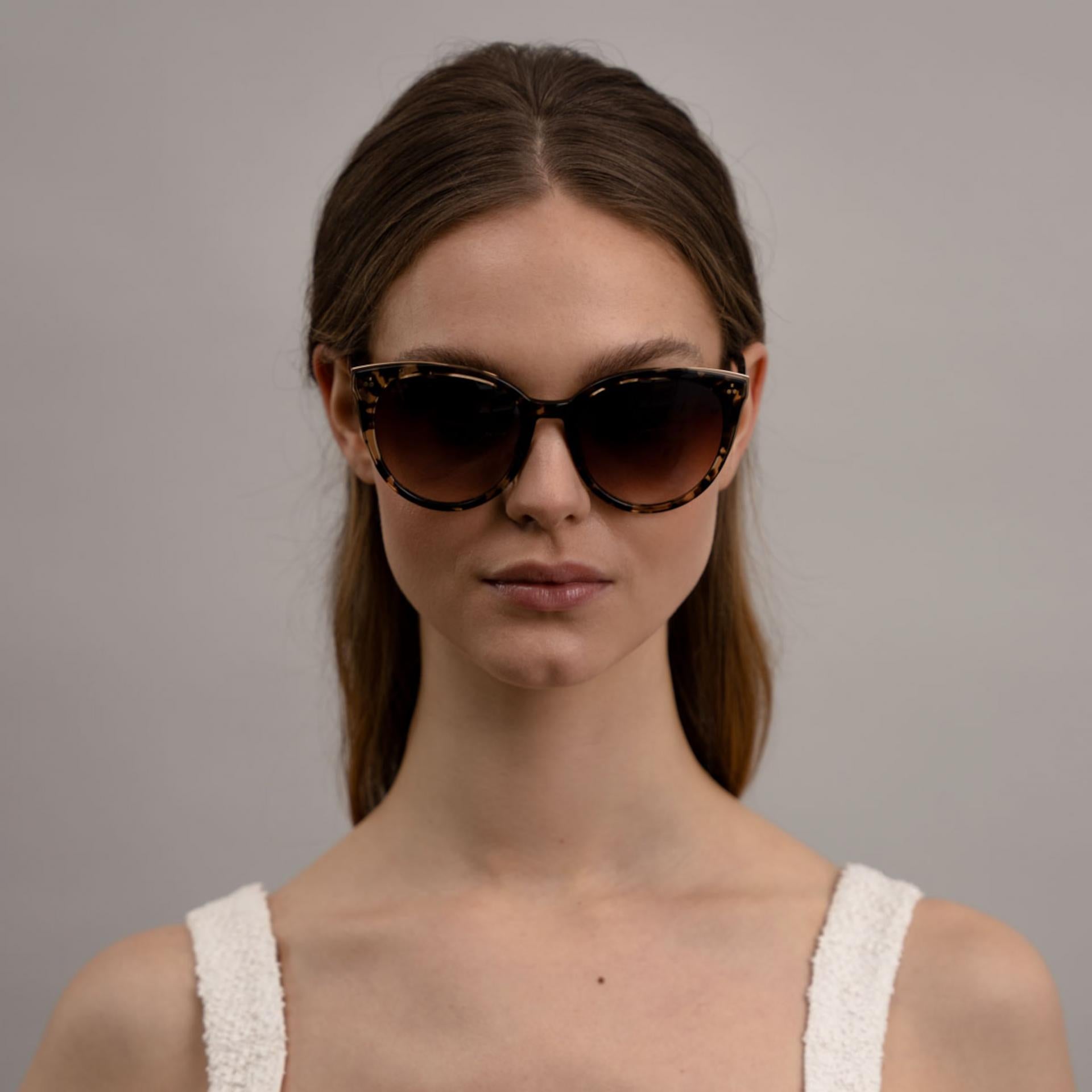 Kapten and Son Sonnenbrille Manhattan Crystal Tortoise Brown