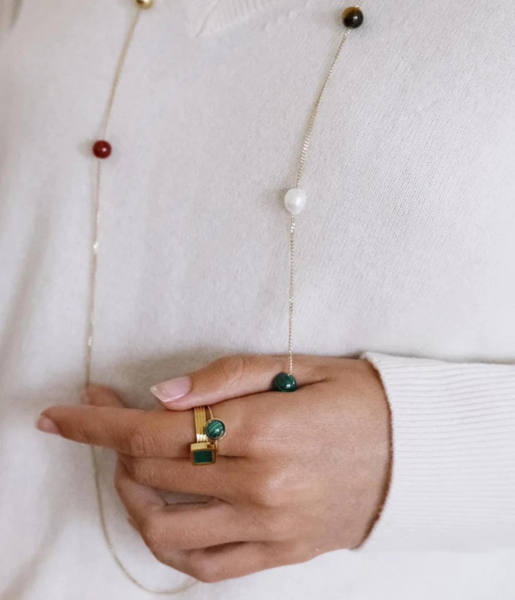Zag Bijoux Ring Siegel gold mit schwarzem Onyx Stein