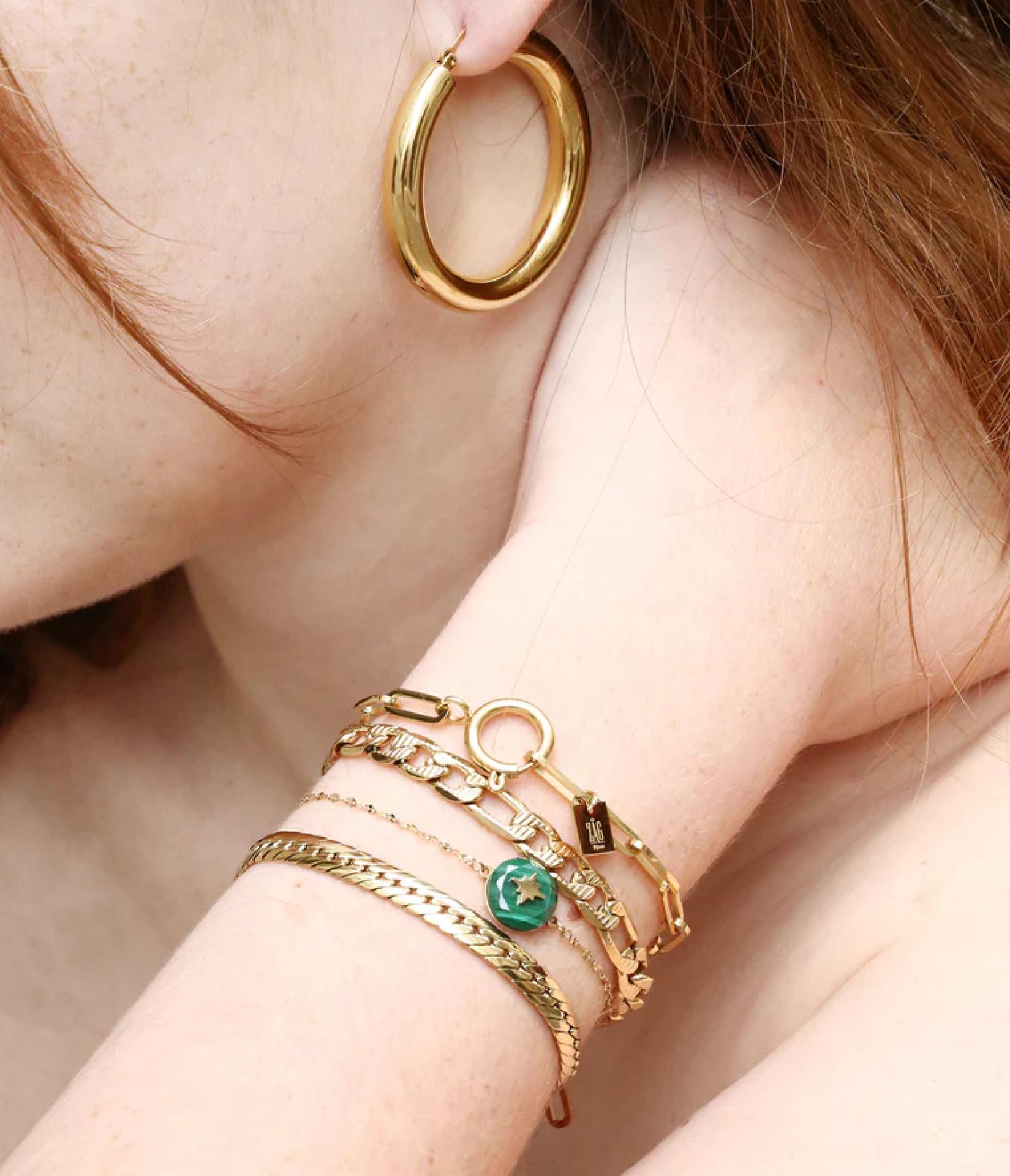 Zag Bijoux Ohrringe Manon Edelstahl vergoldet 6x 40