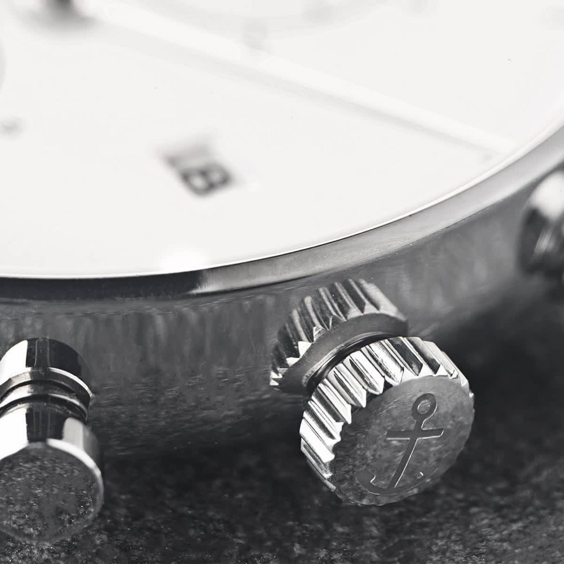 Kapten & Son Uhr Chrono Silver Steel White 40 mm