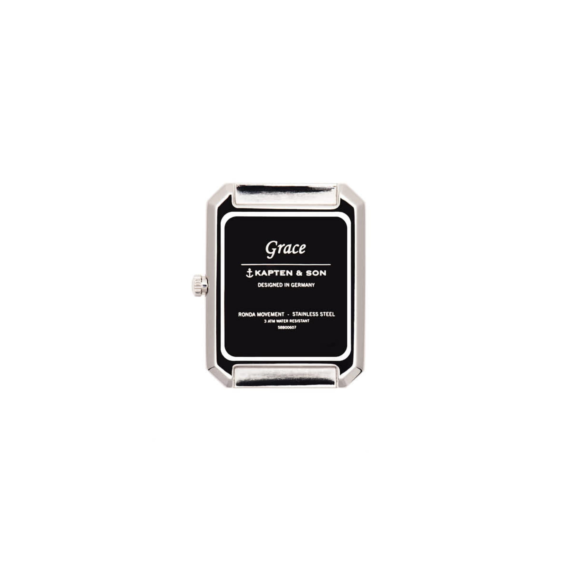 Kapten & Son Uhr Grace Silver Woven Steel