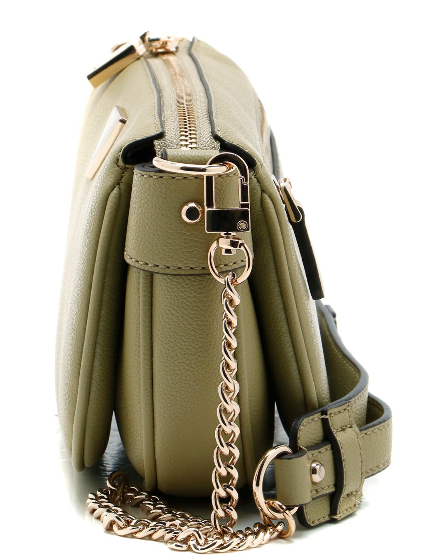 Guess Fedora Shoulder Bag Sage