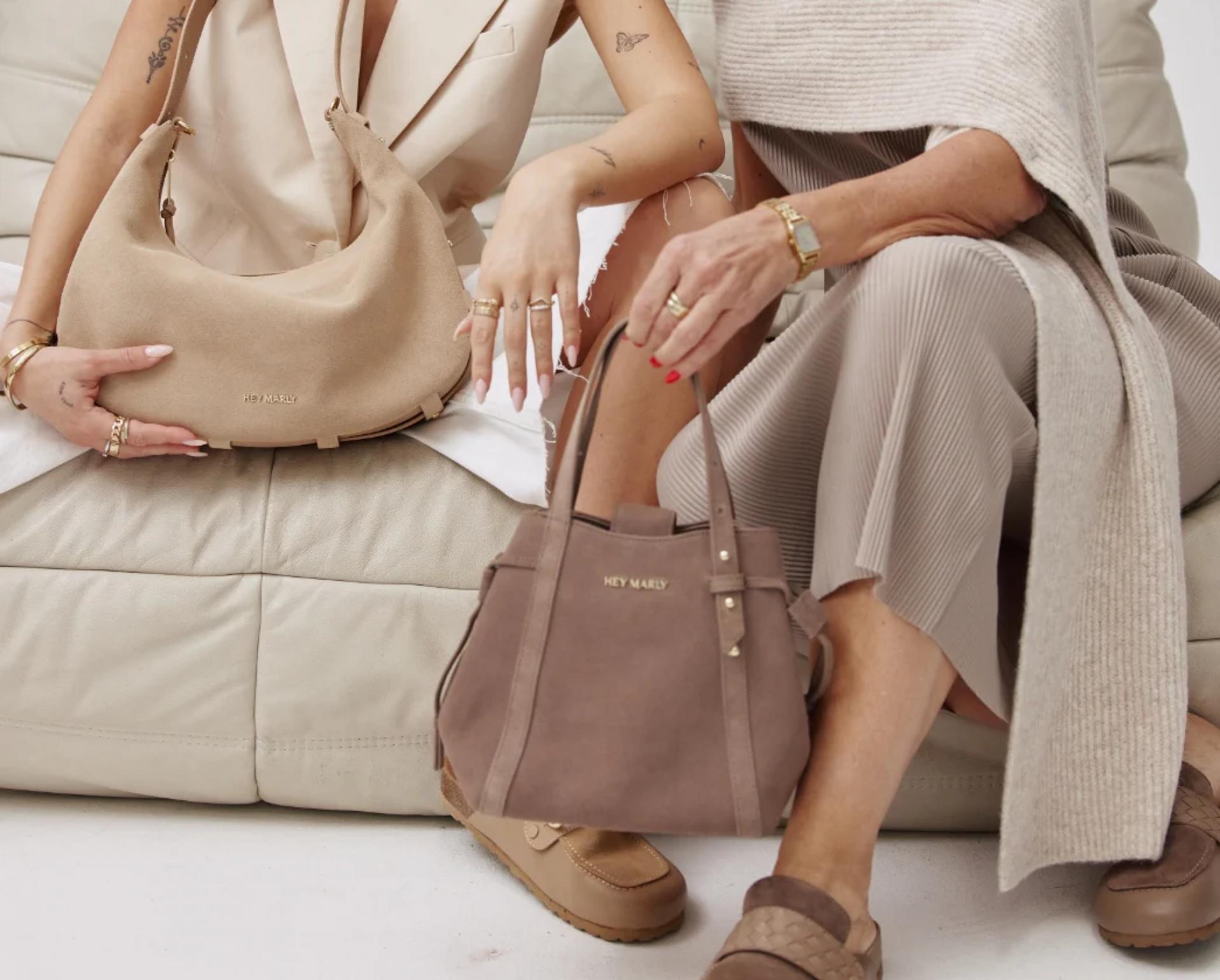 Hey Marly Handtasche Pretty Wonder Suede S - Mocha