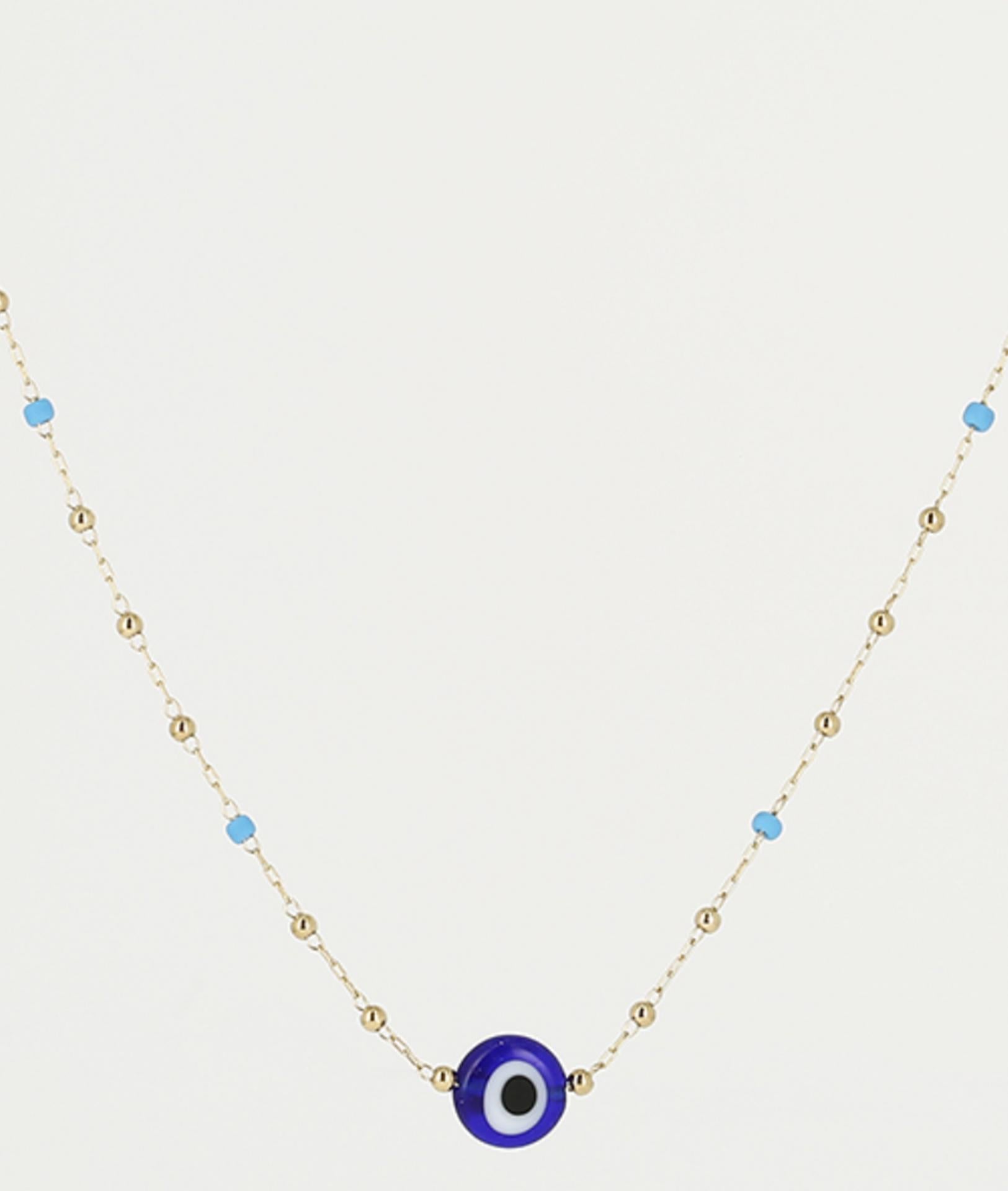 Zag Bijoux Halskette "Türkisches Auge" Gold Blau