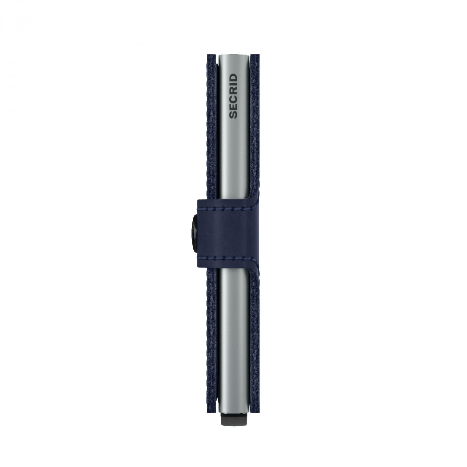Kartenetui Portemonnaie Miniwallet Original RFID - Farbe: Navy, Blau Silber