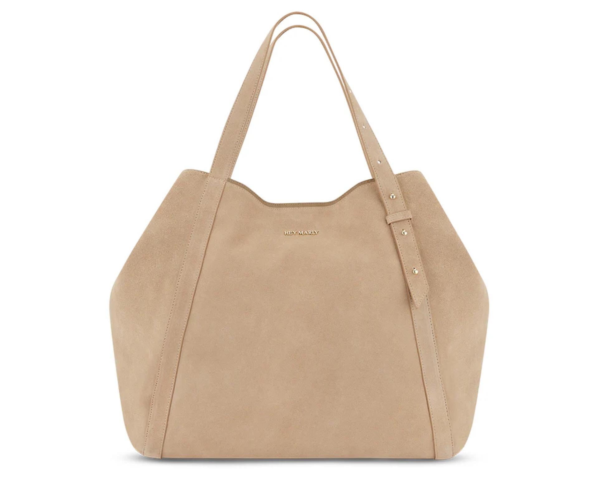 Hey Marly Shoppertasche Pretty Wonder Suede L Sand