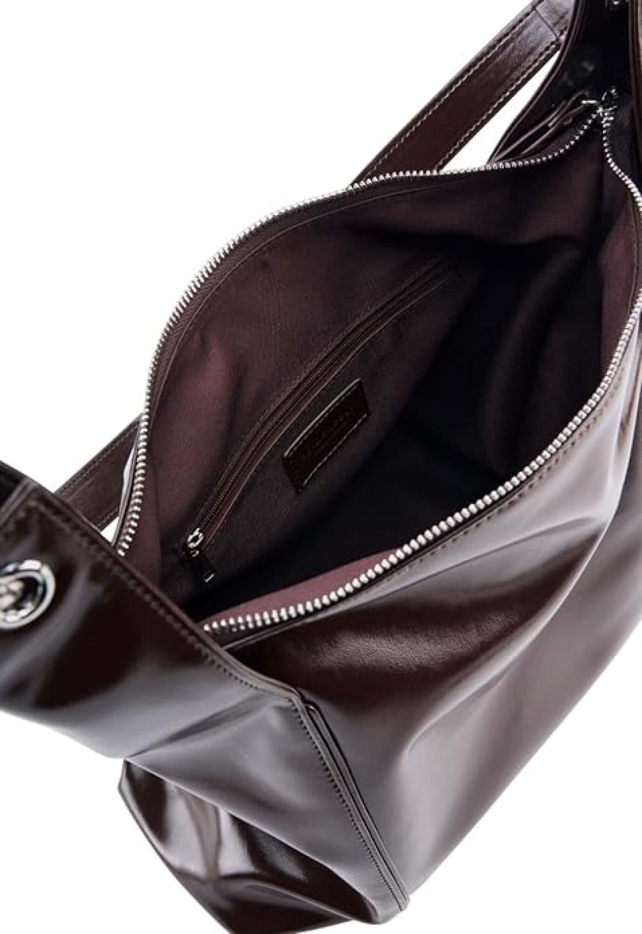 Seidenfelt Handtasche Delary Hobo dark chocolate