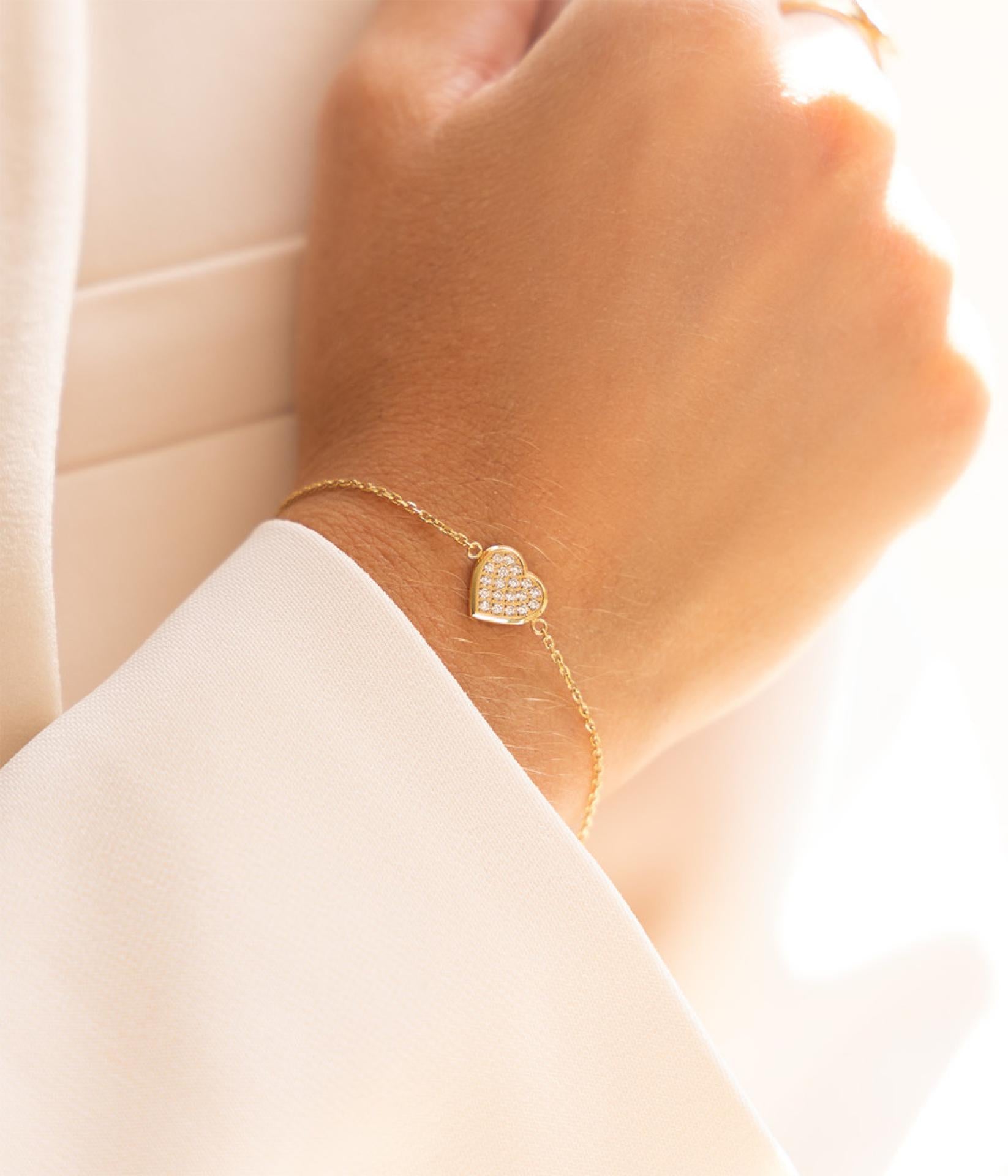 Zag Bijoux Armband Aimee Edelstahl 20k vergoldetzirconium sertis 15+3cm