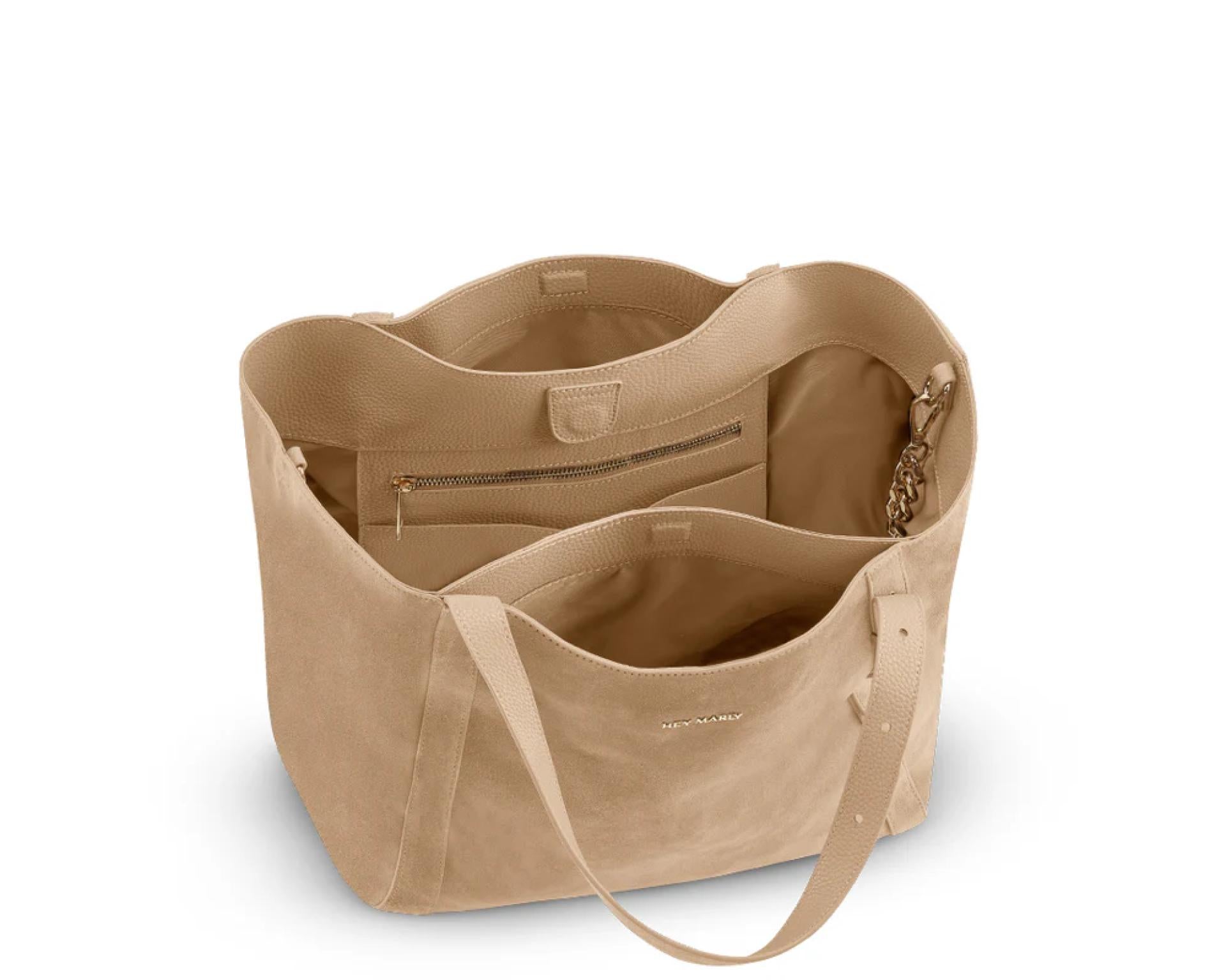 Hey Marly Shoppertasche Pretty Wonder Suede L Sand