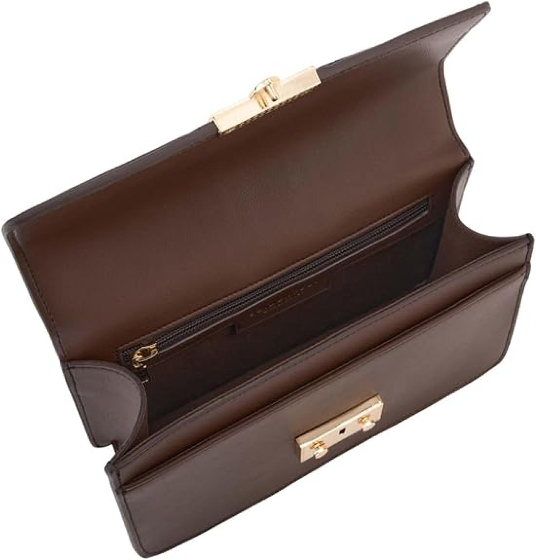 Seidenfelt Handtasche Roros East-West dark brown